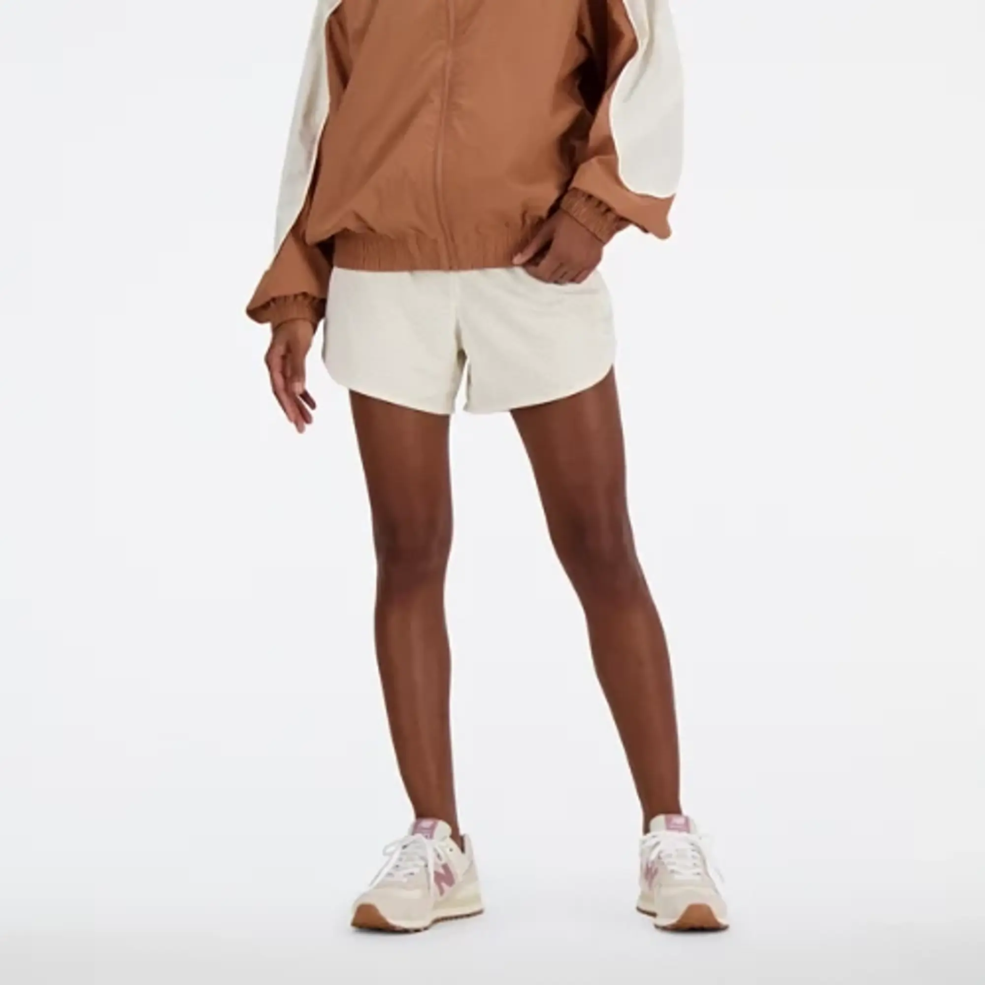 New Balance Women's Athletics Mesh Short in Beige