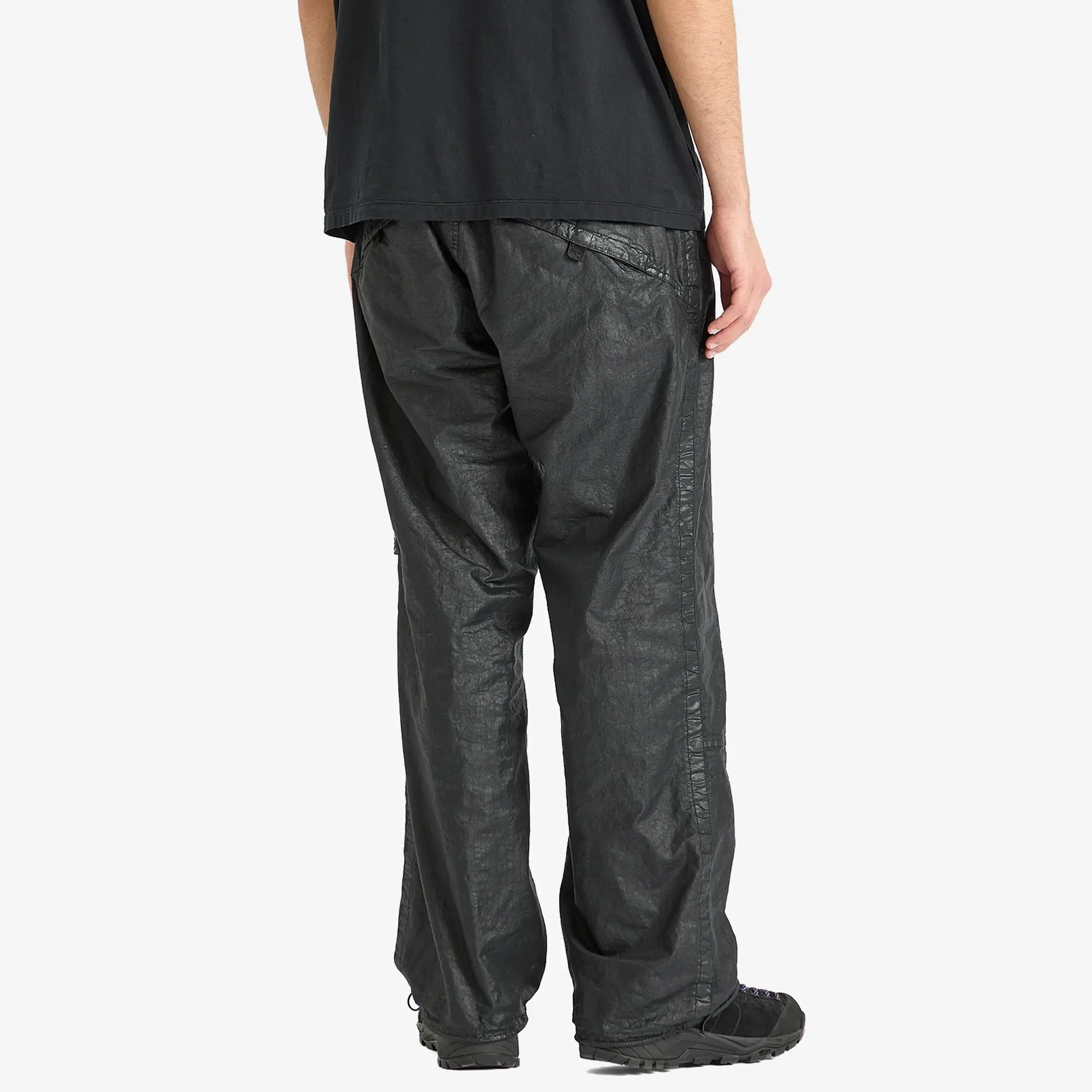 Stone Island Men's Organic Nylon Panama-TC Cargo Pants Black