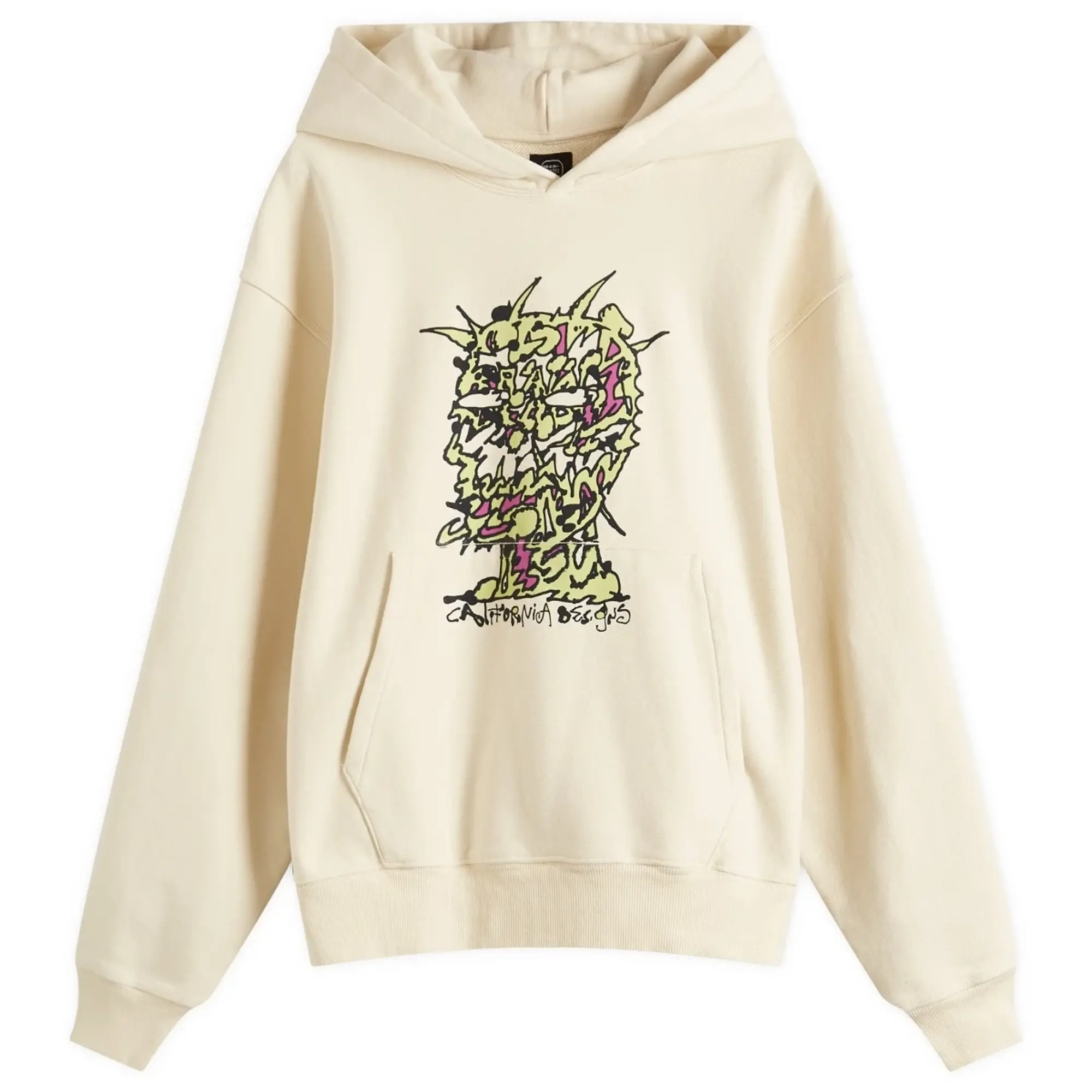 Brain Dead Men's Scrambled Head Hoodie Natural