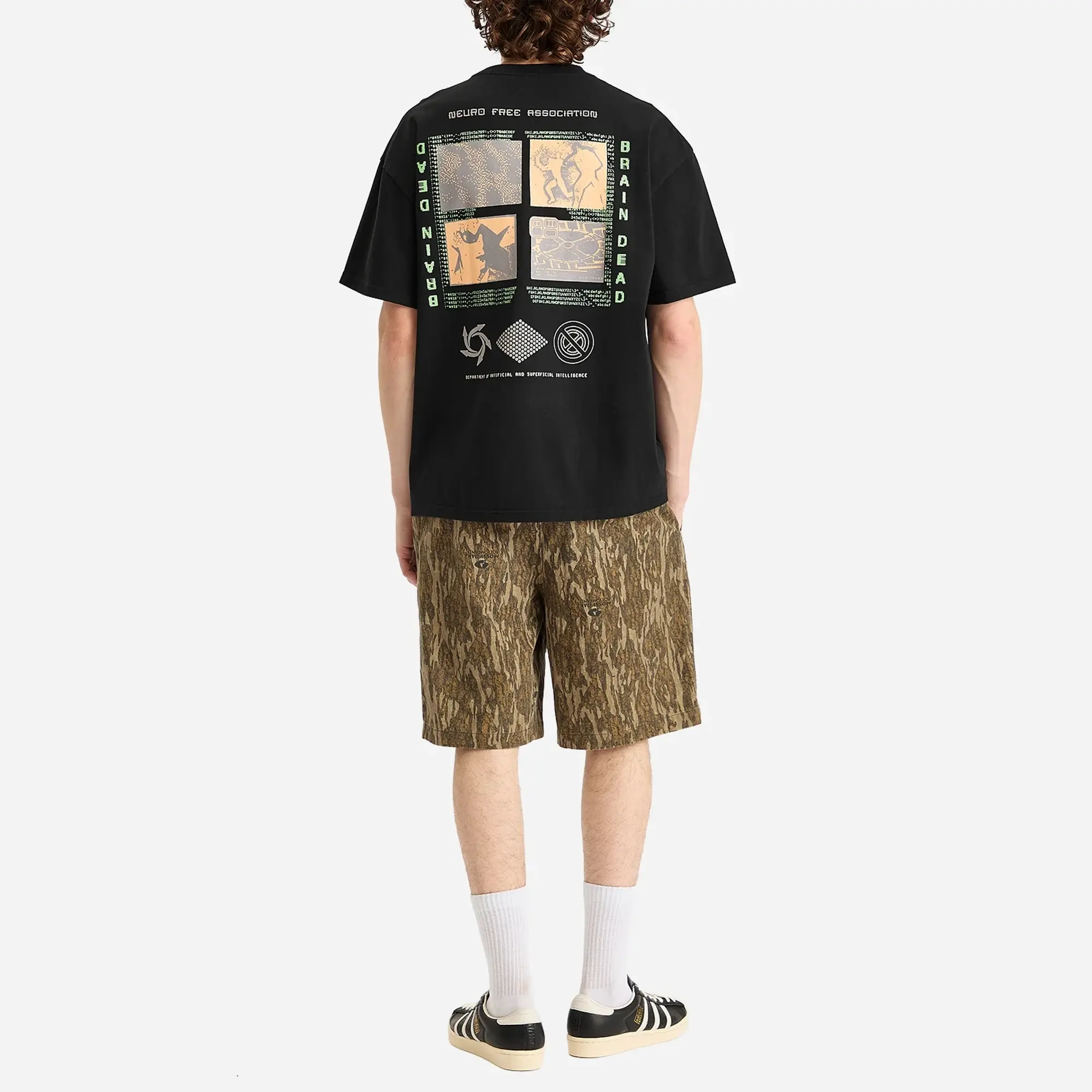 Brain Dead Men's Neuro Free Association T-Shirt Washed Black