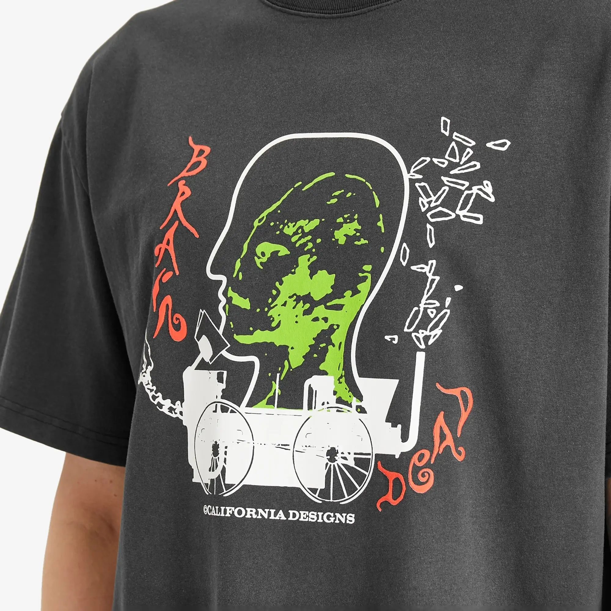 Brain Dead Men's Alien Tractor T-Shirt Black