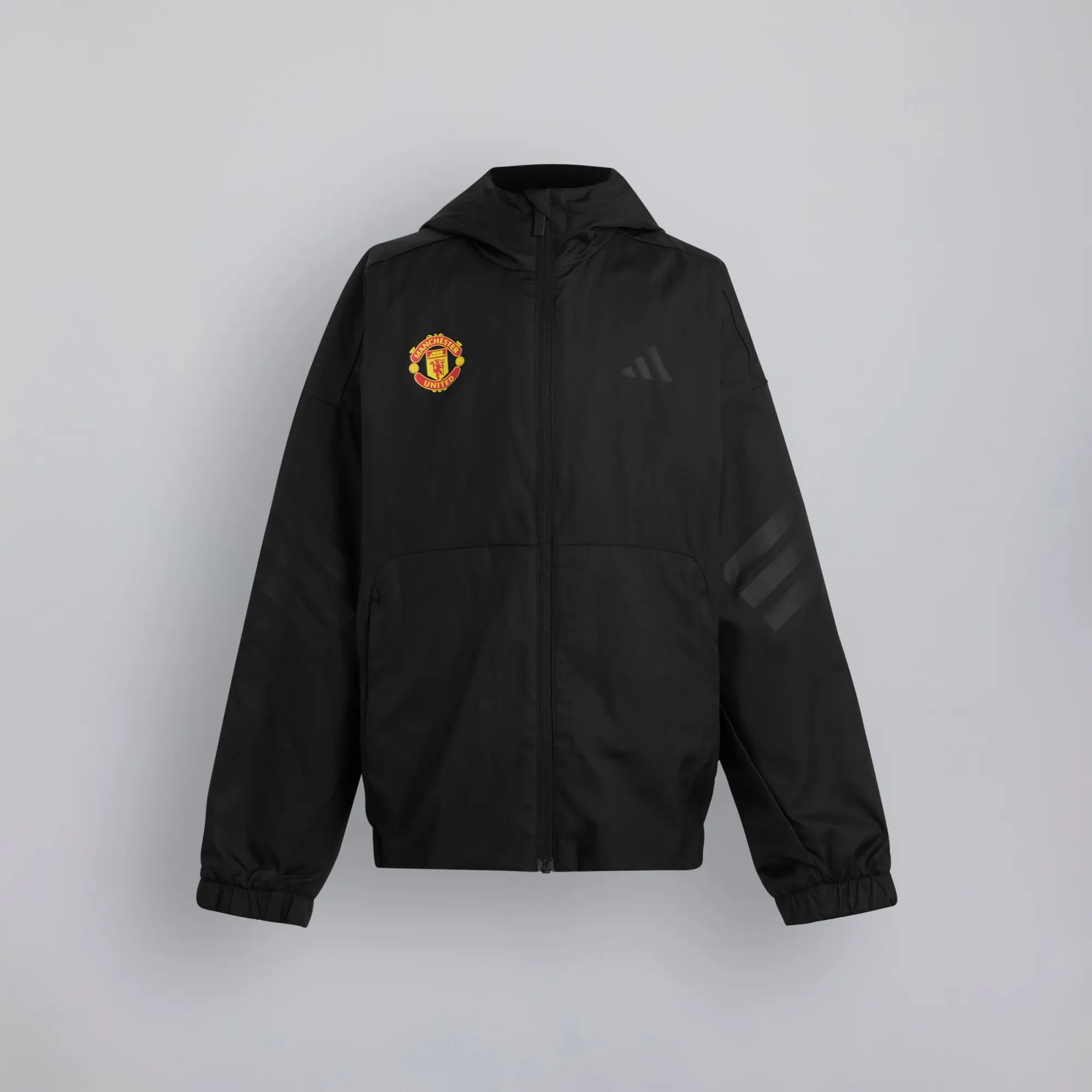 Manchester United x adidas Kids Essentials Fleece Windbreaker Black