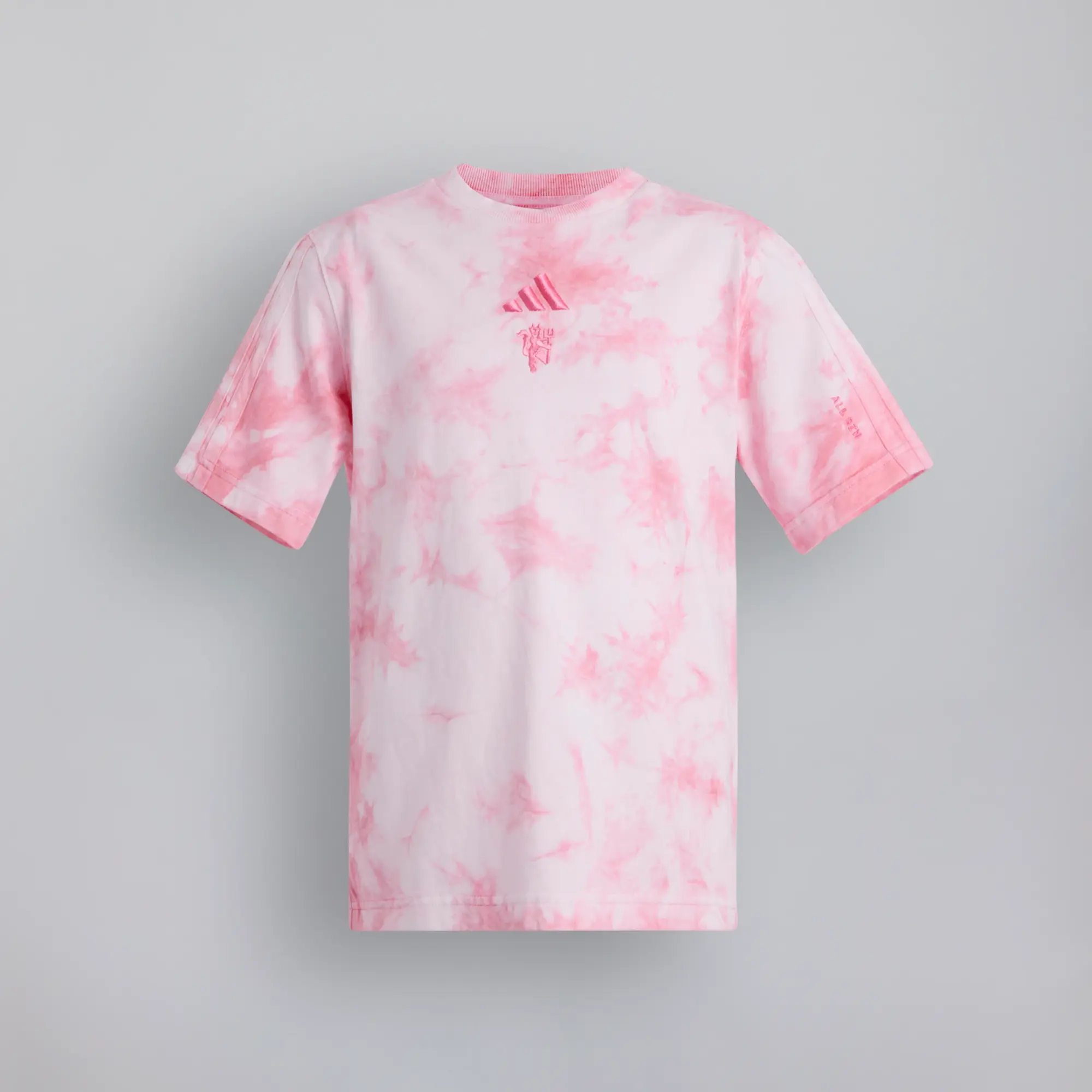 Manchester United x adidas Kids ALL SZN All Over Print T-Shirt Pink/White
