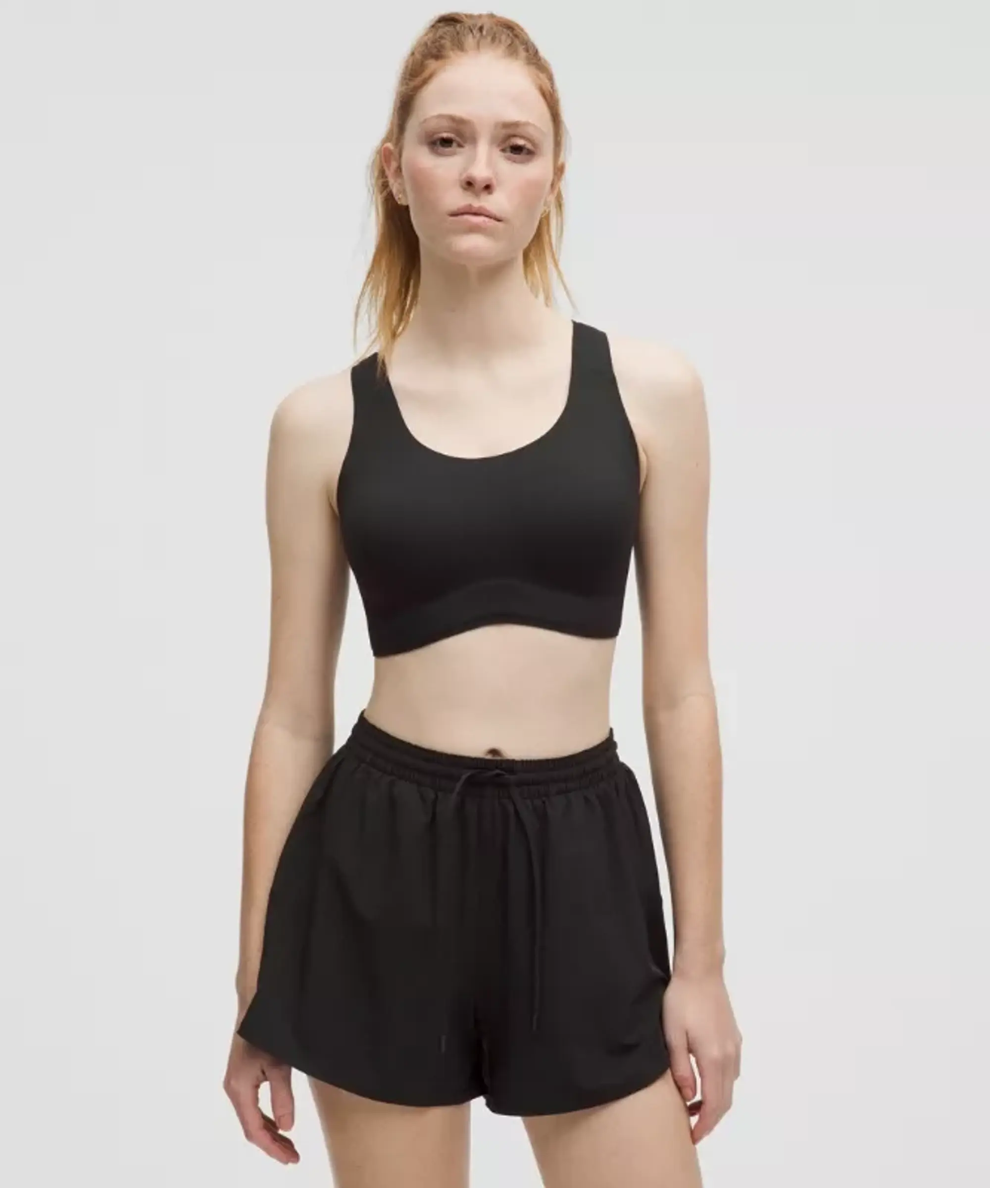lululemon – Women's Go Further Sports Bra with Support Code Technology High Impact, C/D Cup – Color Black – Size L