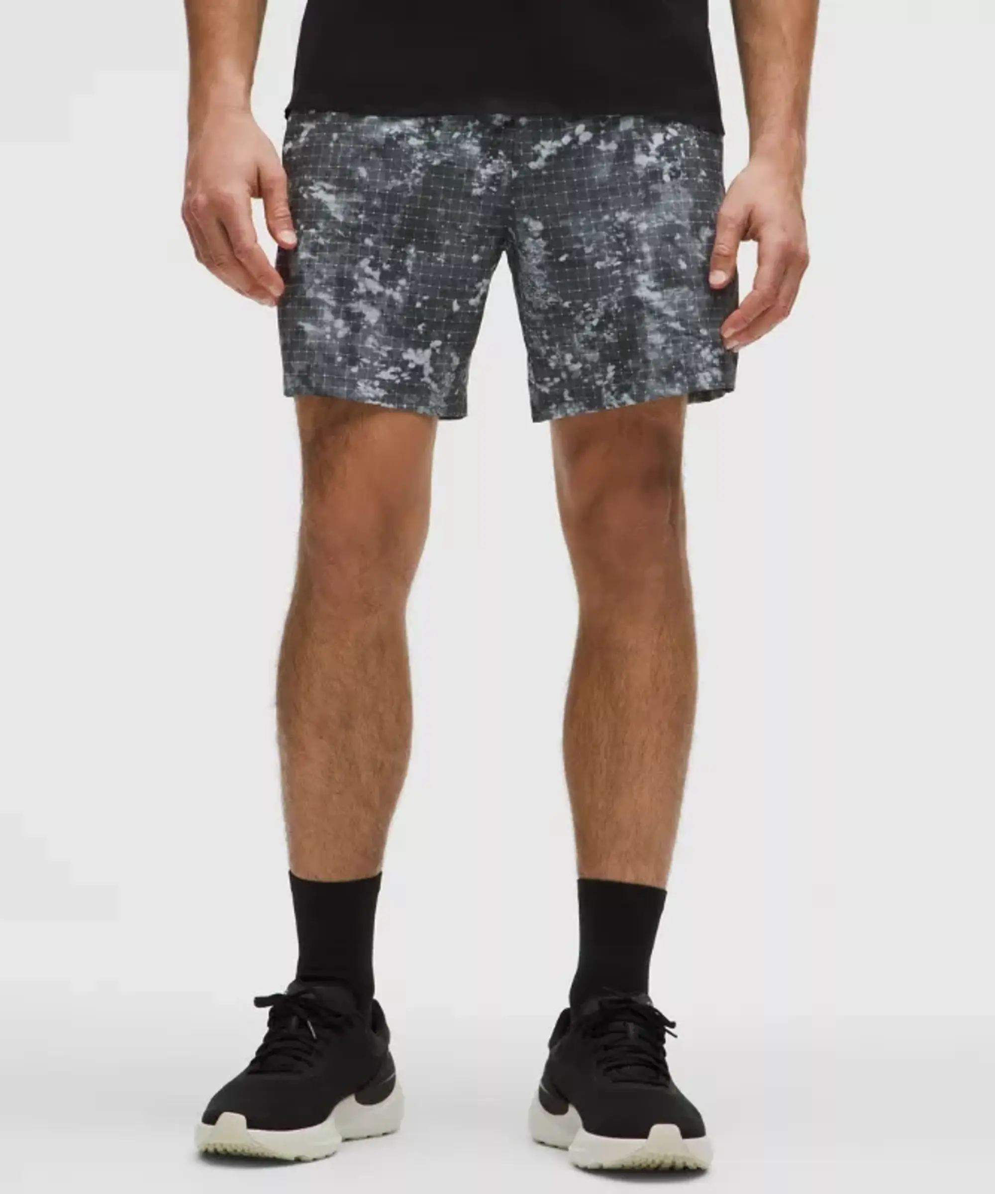 lululemon – Men's Pace Breaker Linerless Shorts – 7" – Color Grey/Tie Dye – Size 3XL