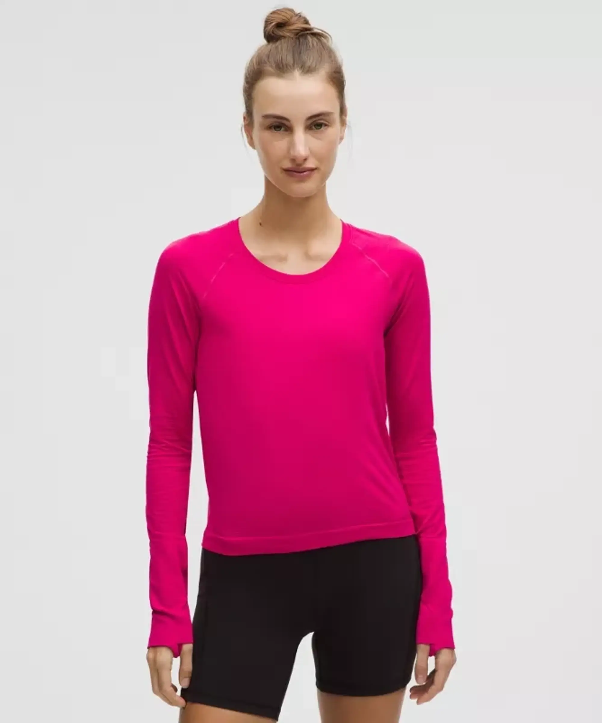 lululemon – Women's Swiftly Tech Long-Sleeve Shirt 2.0 Waist Length – Color Pink – Size 0