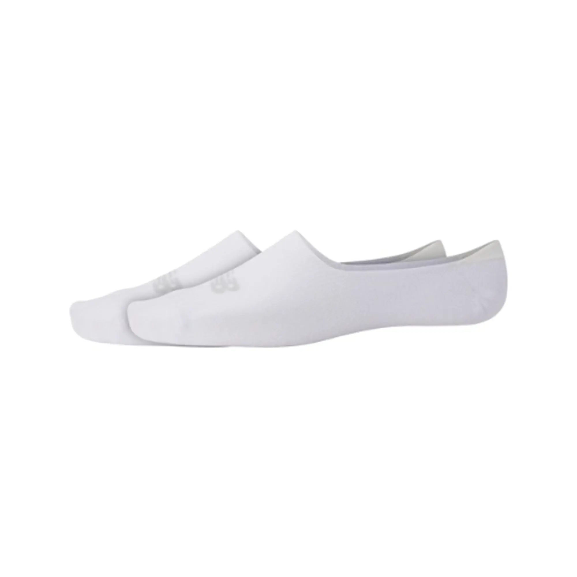 New Balance Unisex Performance Cotton Unseen Liner Socks 2 Pack in White