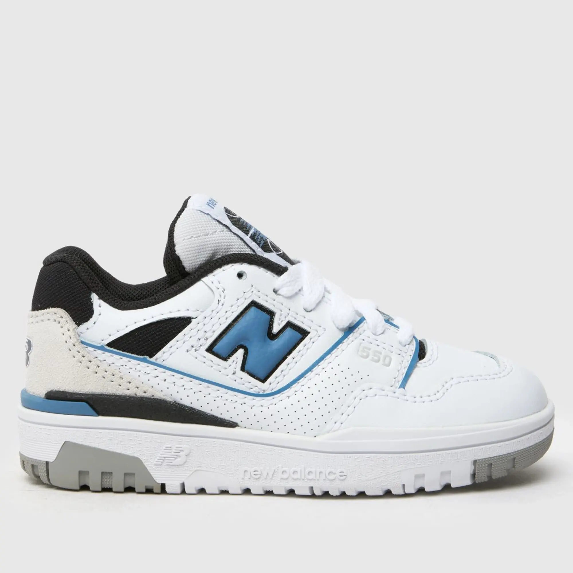 New Balance White & Blue 550 Boys Junior Trainers