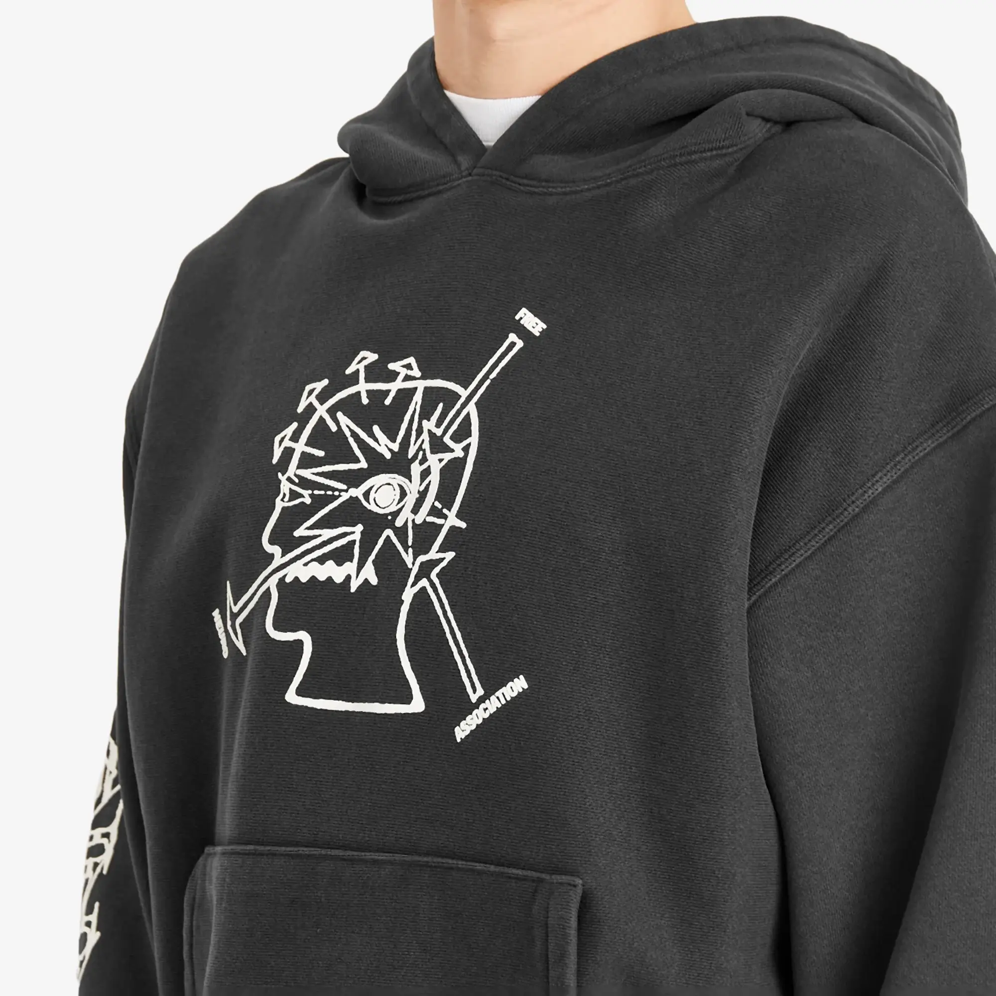 Brain Dead Men's Neuro Free Association Hoodie Washed Black