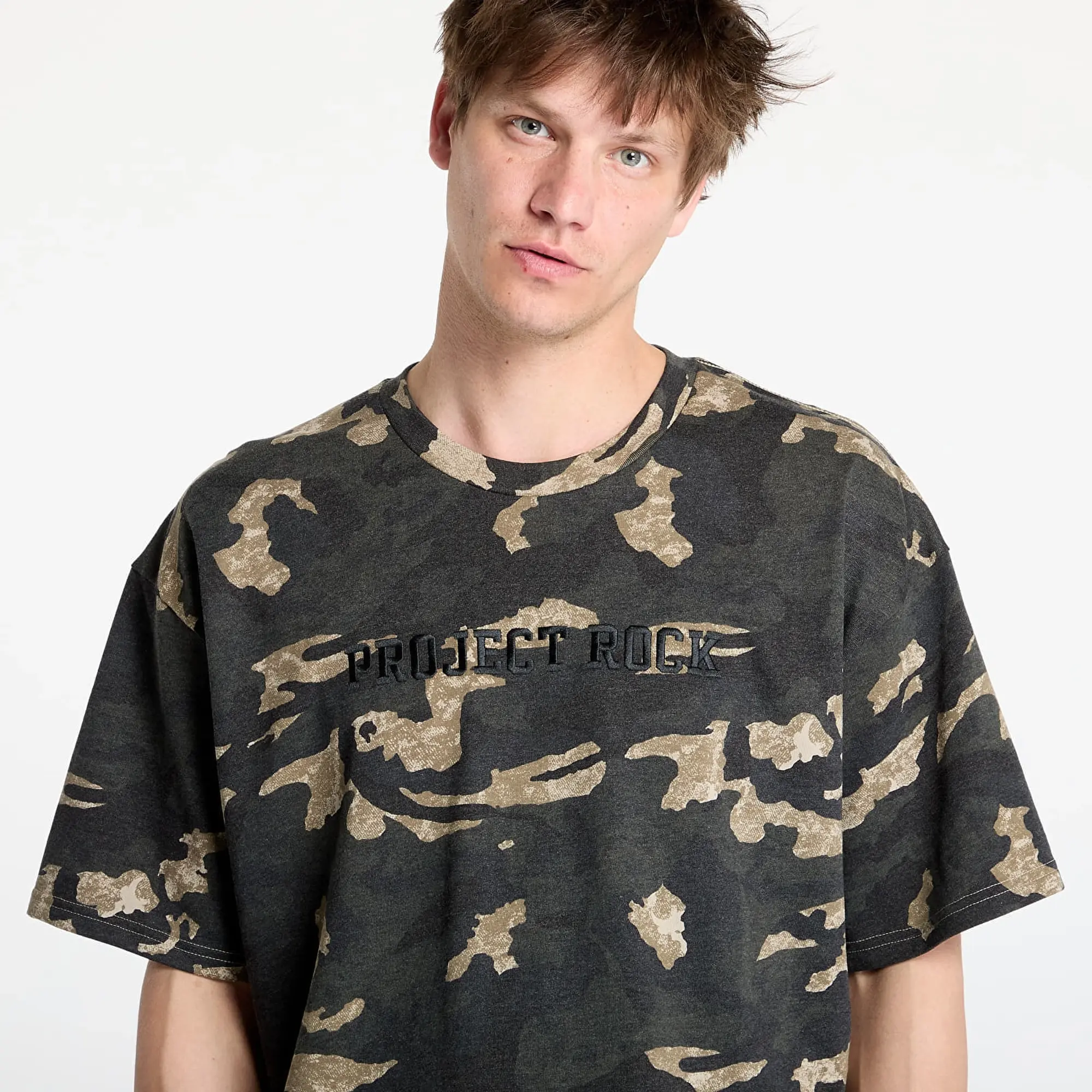 Under Armour Project Rock Heavyweight Printed Men's Short Sleeve Bayou / Black L