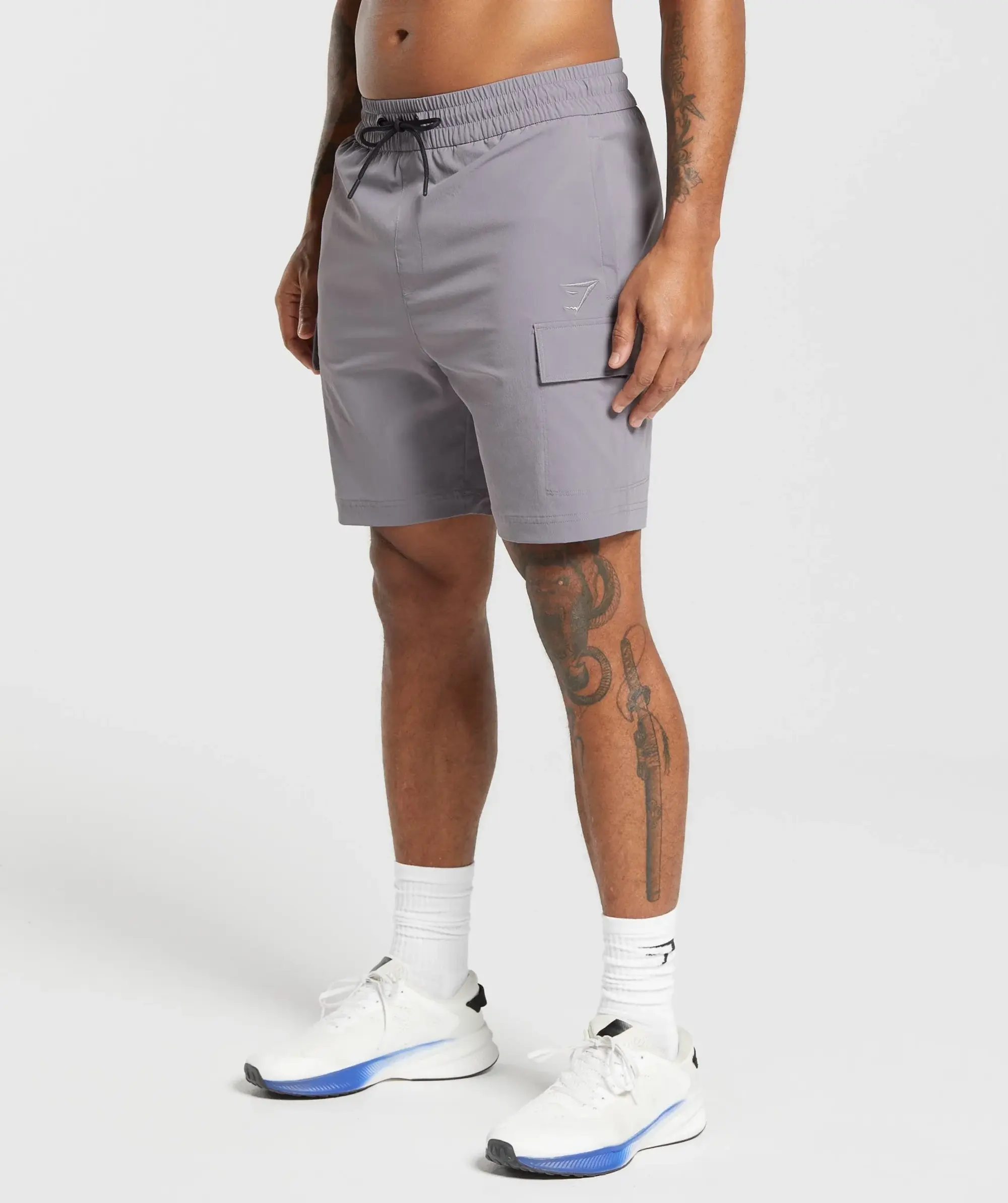  Stretch Woven Cargo Shorts - Medium Grey