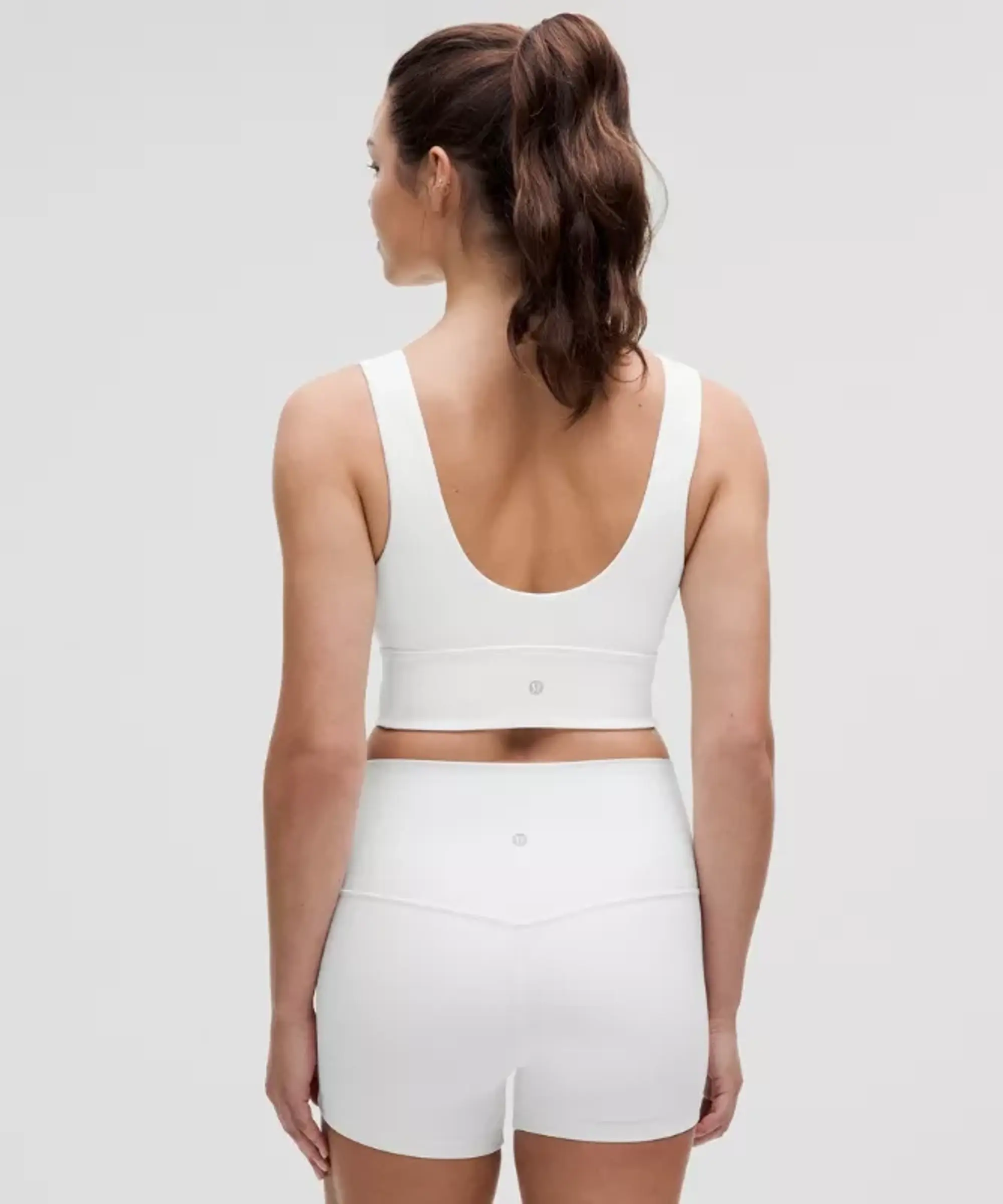 lululemon – Women's Align V-Neck Sports Bra Light Support, DDD/G Cup – Color White – Size XL