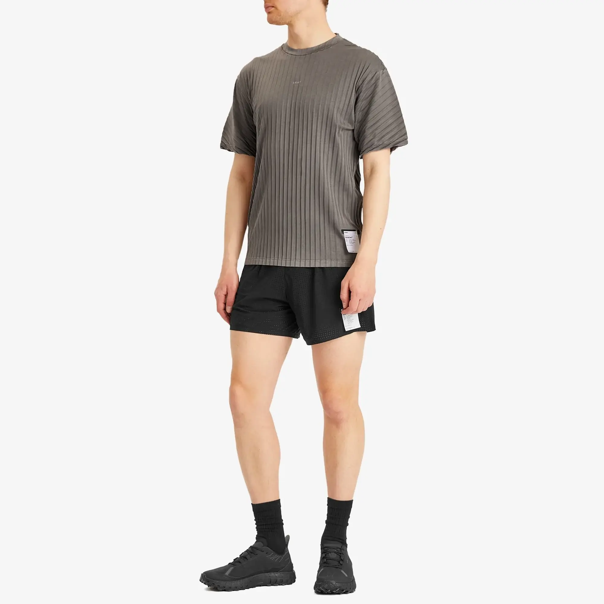 Satisfy Men's AuraLite™ Pleated T-Shirt Mineral Graphite