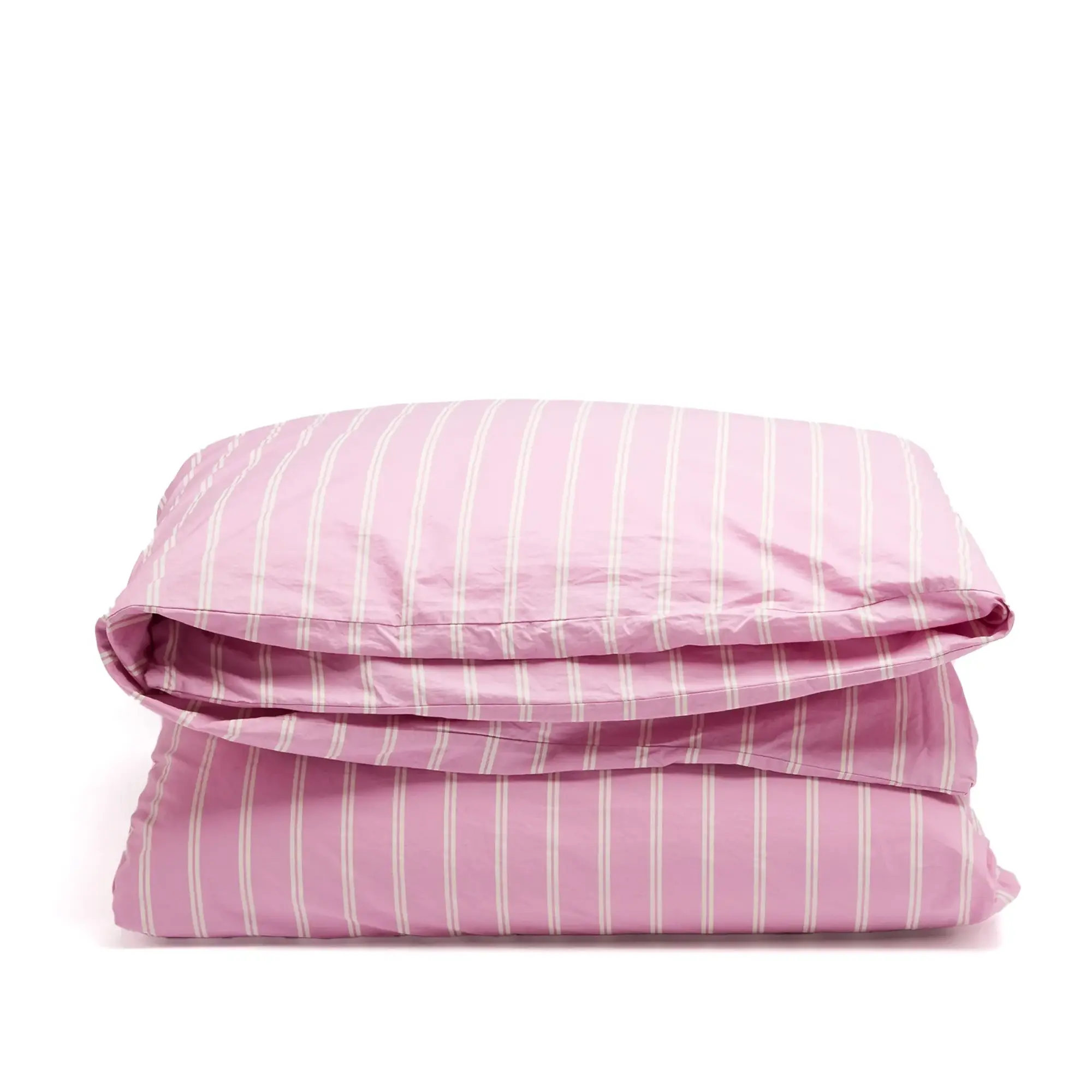 Tekla Fabrics King Duvet Mallow Pink Stripes