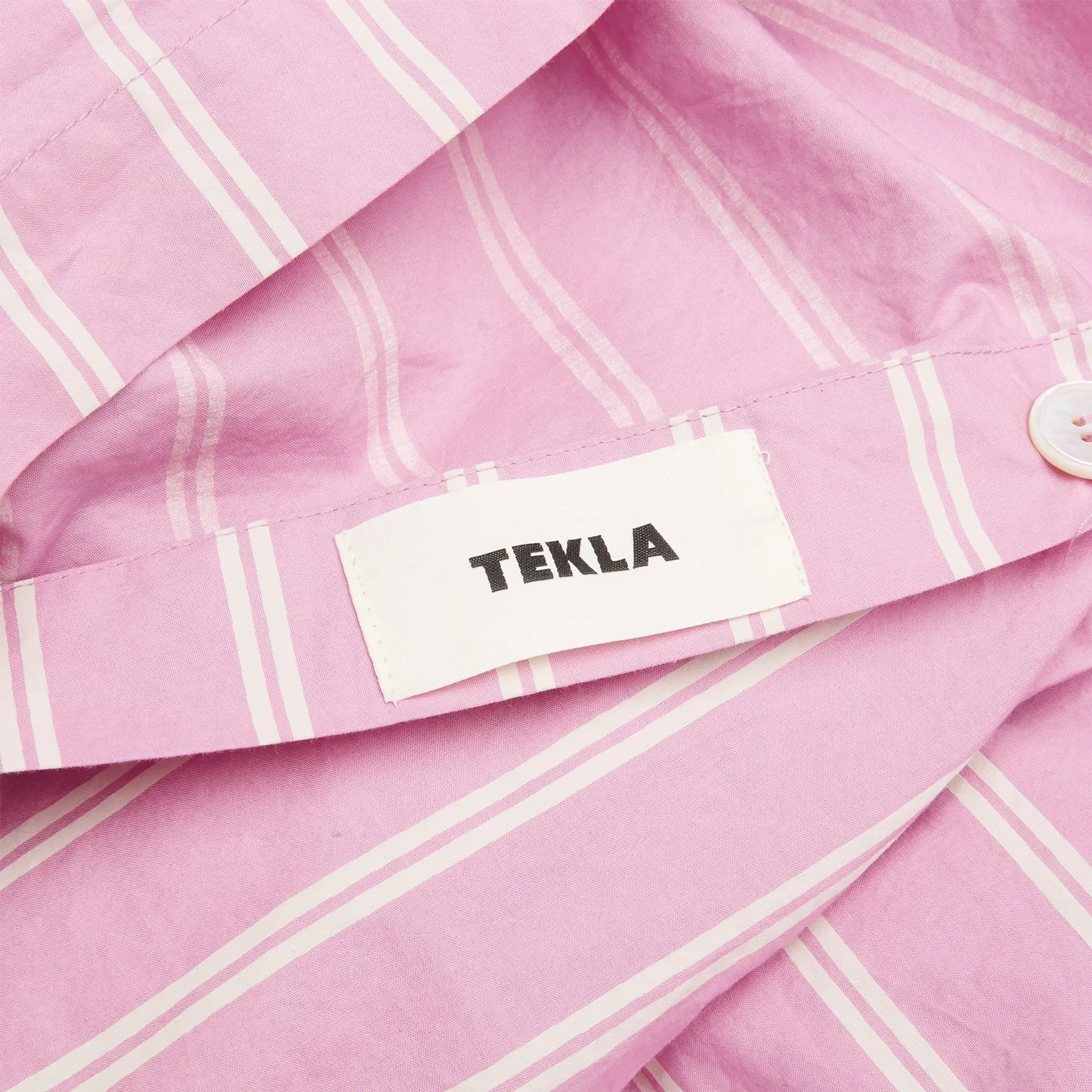 Tekla Fabrics King Duvet Mallow Pink Stripes