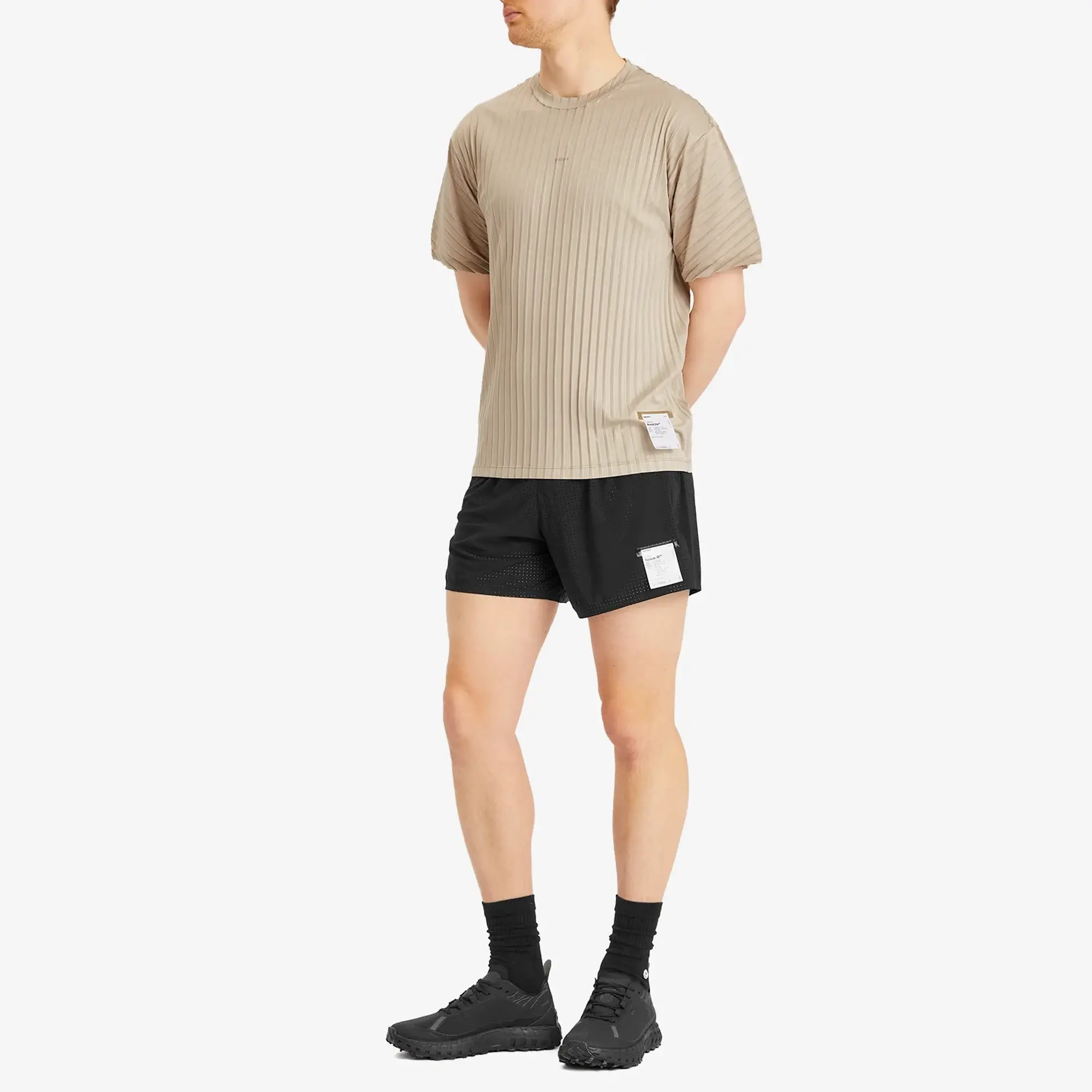 Satisfy Men's AuraLite™ Pleated T-Shirt Mineral Dune