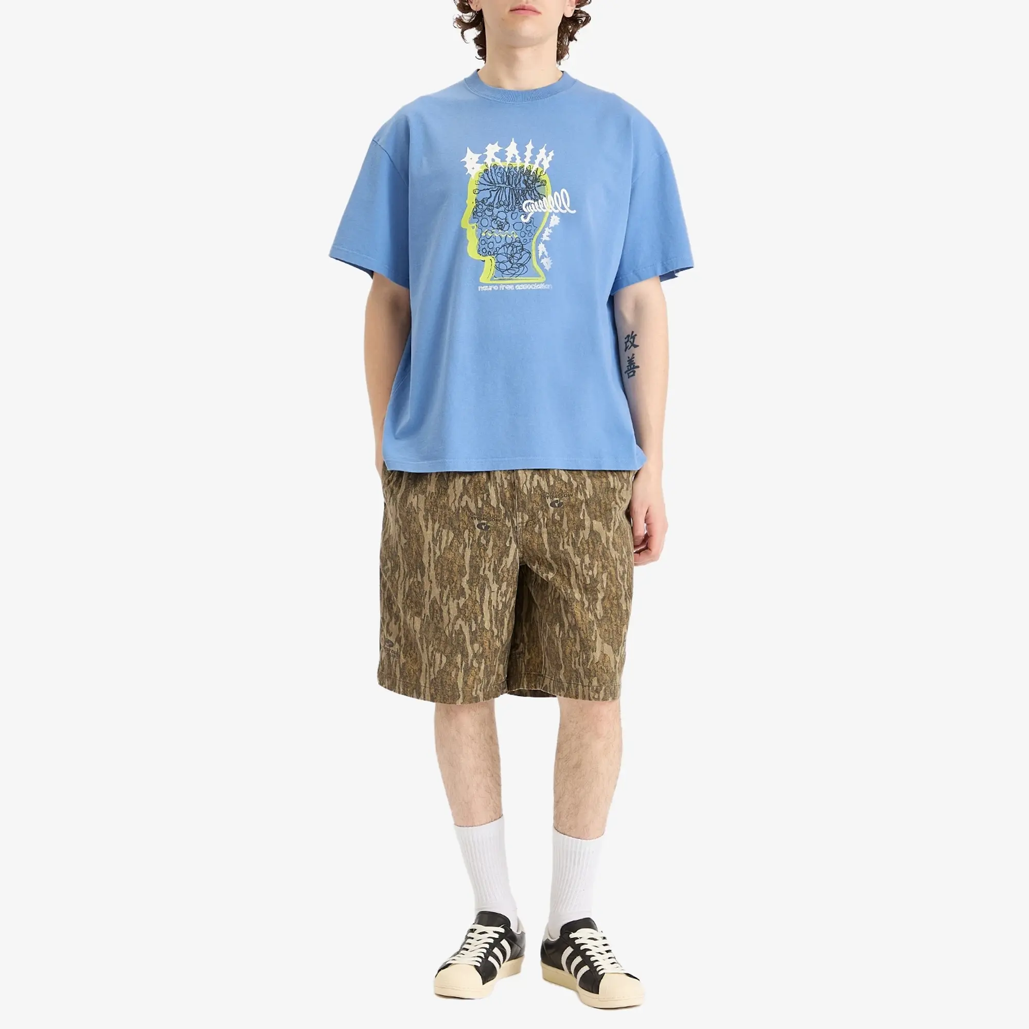 Brain Dead Men's Rising Ear T-Shirt Blue