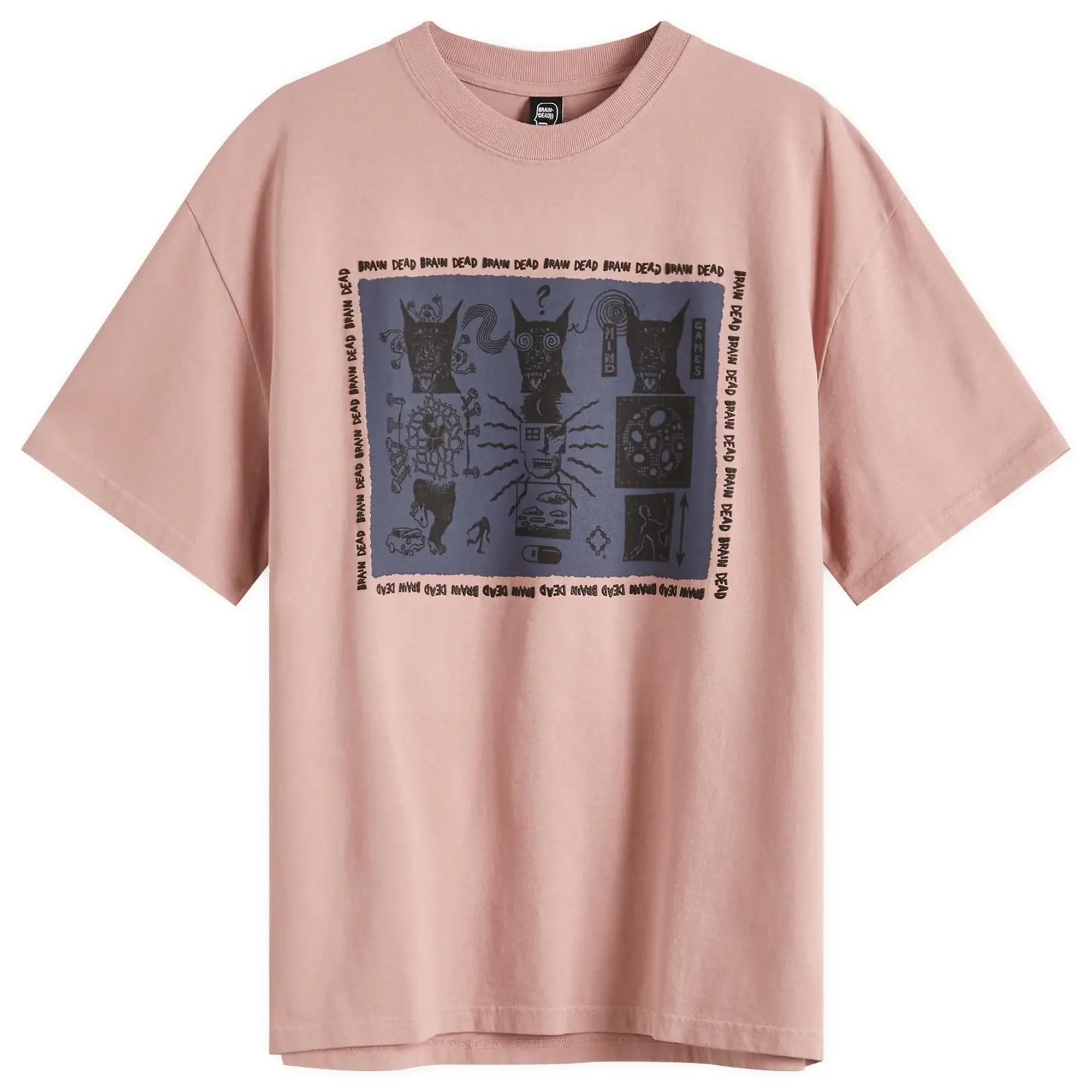 Brain Dead Men's Mind Games T-Shirt Mauve