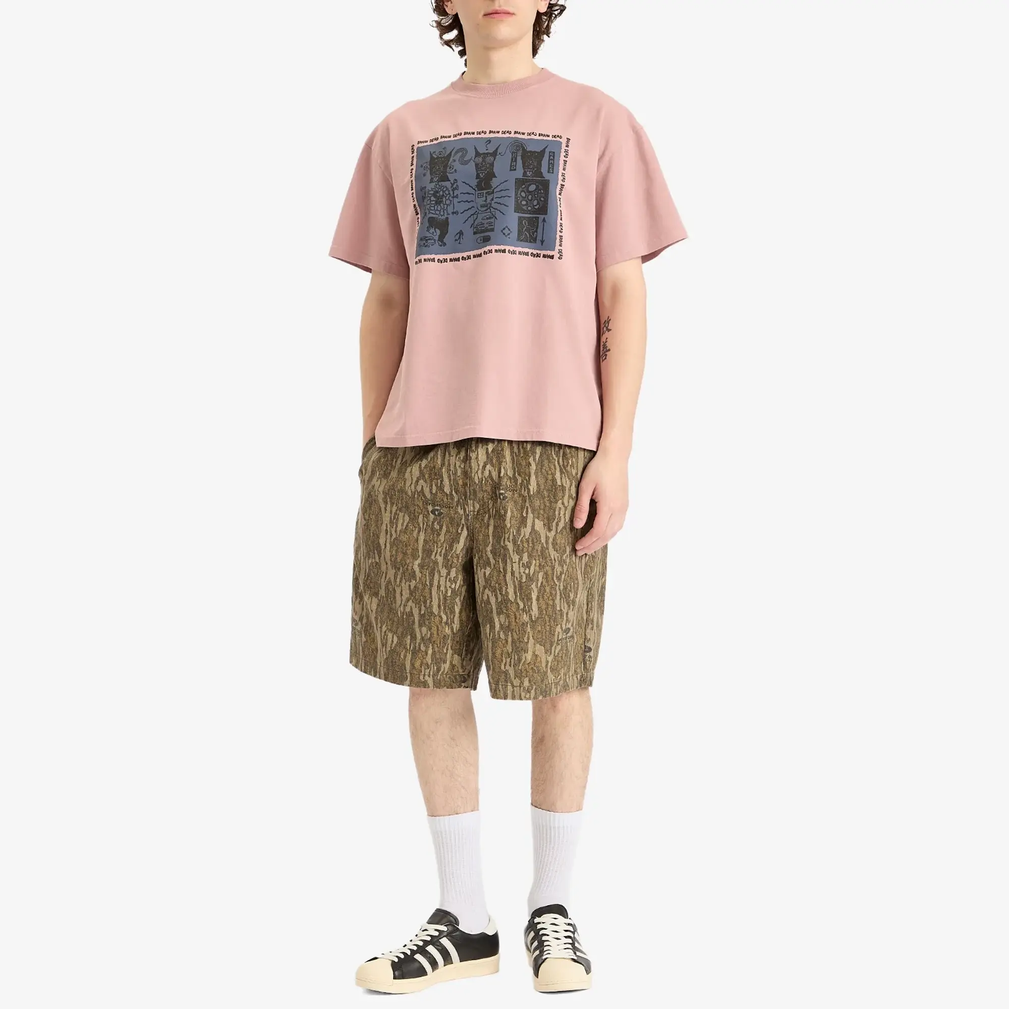 Brain Dead Men's Mind Games T-Shirt Mauve