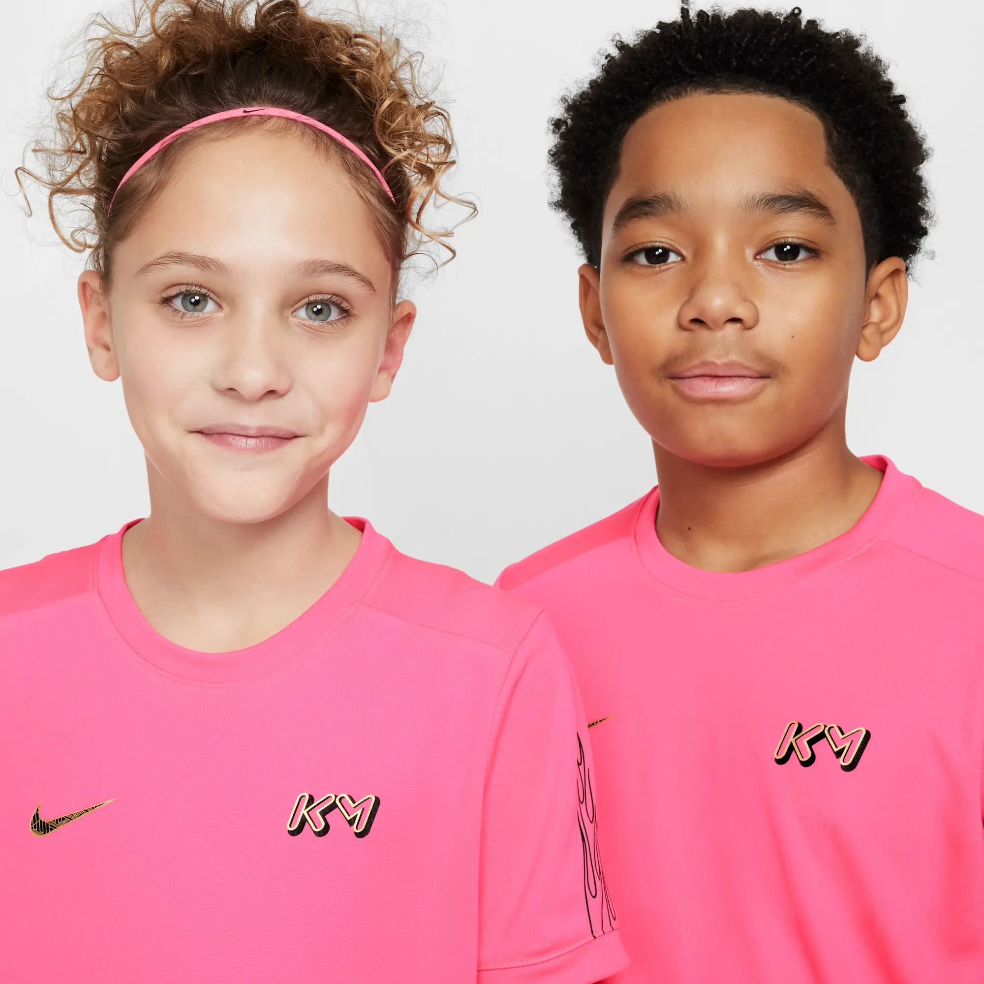 Nike Kylian Mbappé Academy Older Kids' Dri-FIT Football Top - Pink - Polyester