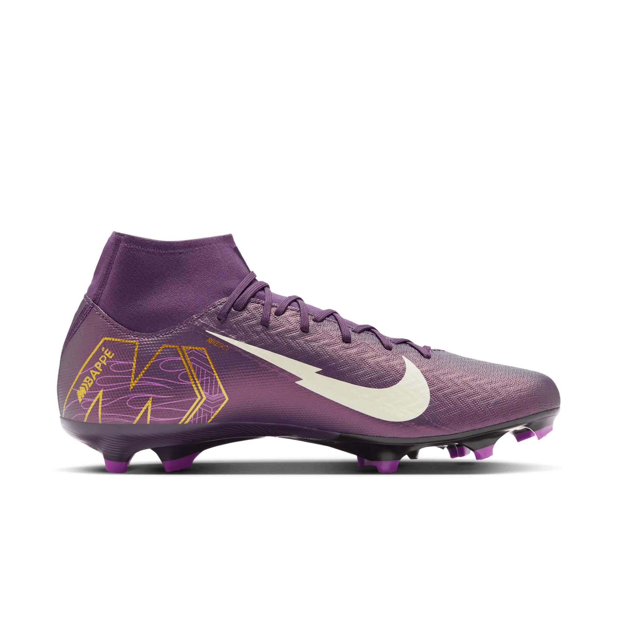 Nike Mercurial Superfly 10 Academy 'Kylian Mbappé' MG High-Top Football Boot - Purple