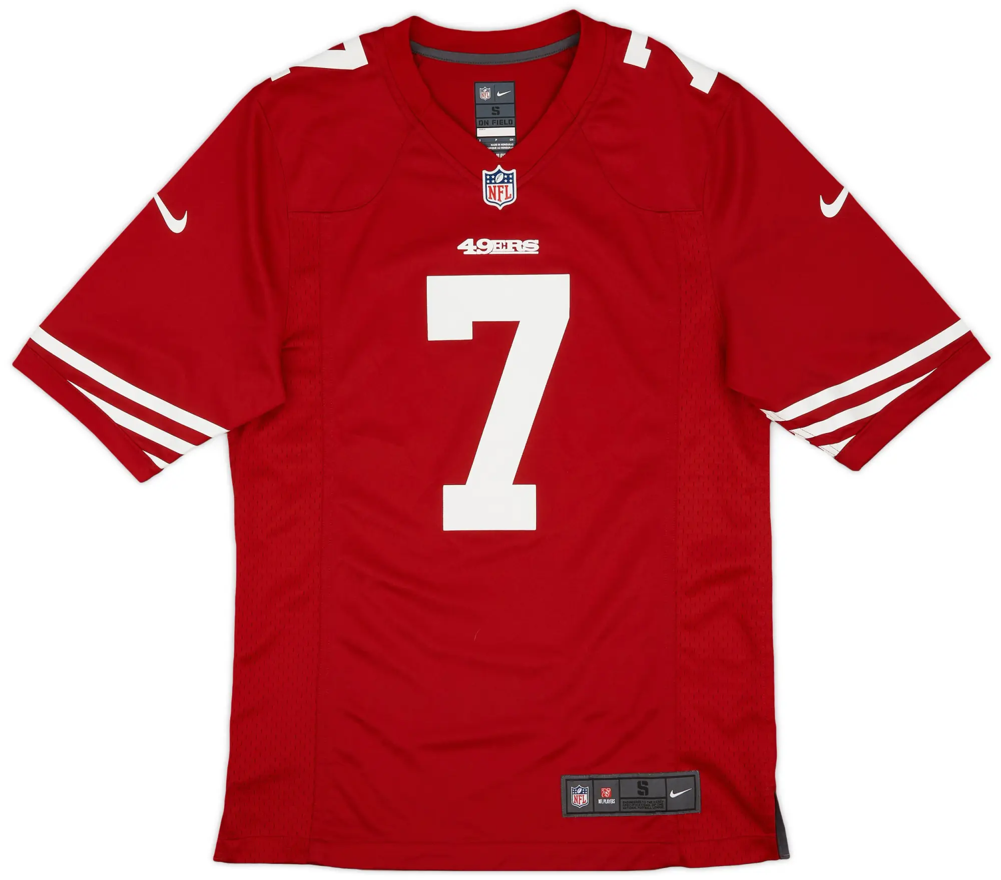 2012-16 San Francisco 49ers Kaepernick #7 Nike Game Home Jersey - 8/10 - (S)