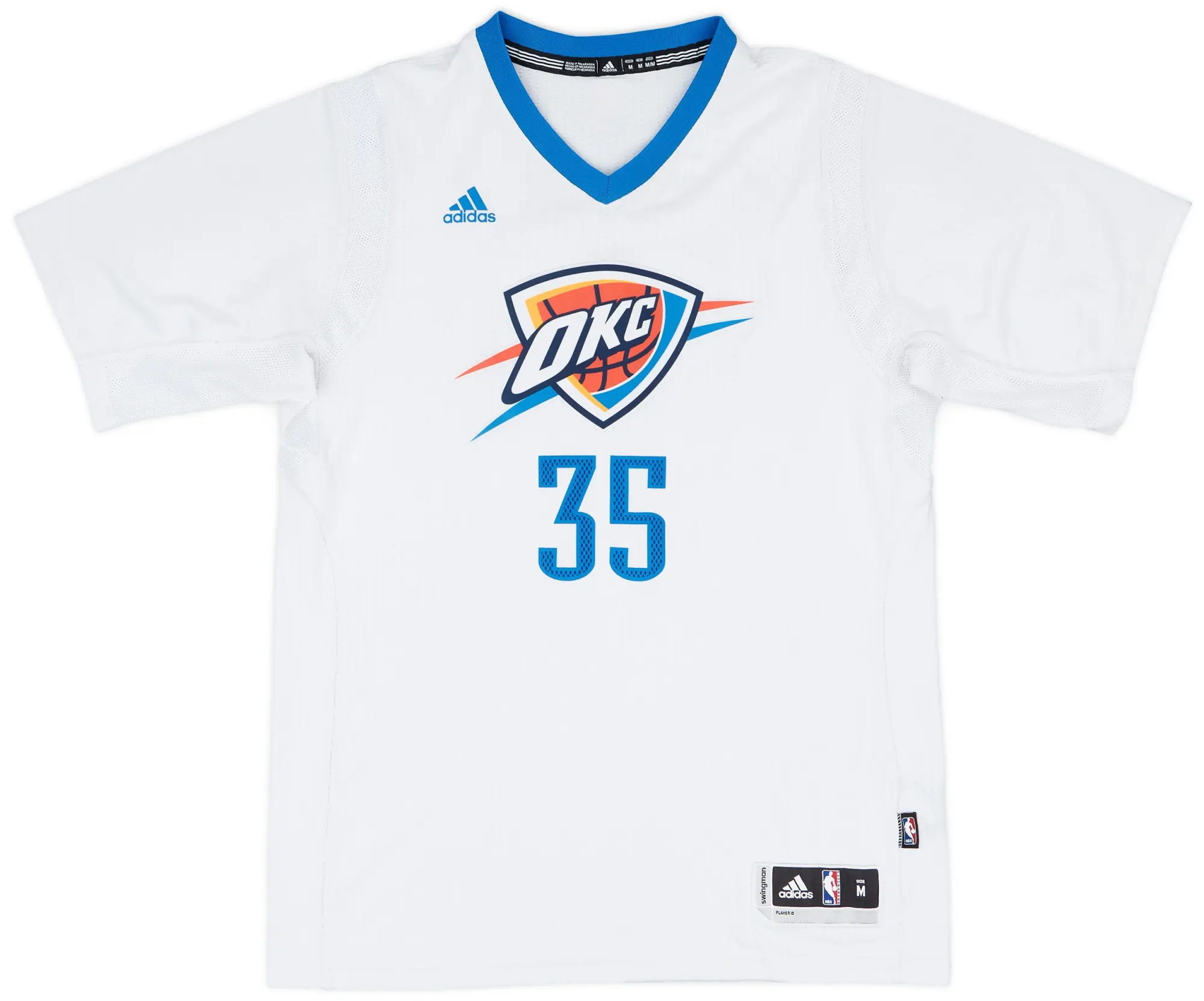 2014-16 Oklahoma City Thunder Durant #35 adidas Swingman Alternate Jersey - 8/10 - (M)