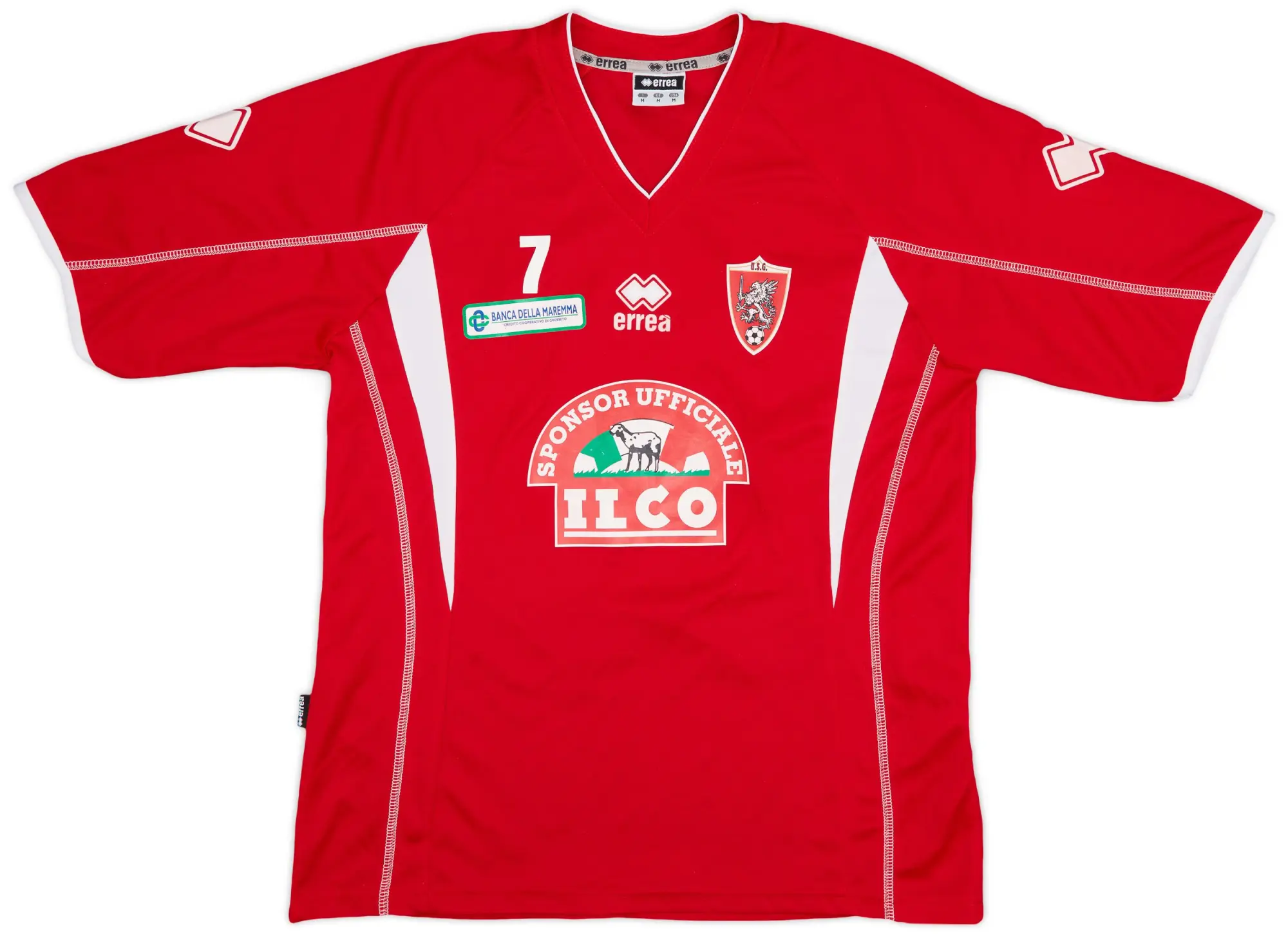 2007-08 Grosseto Errea Player Issue Training Shirt #7 #7 - 7/10 - (M)