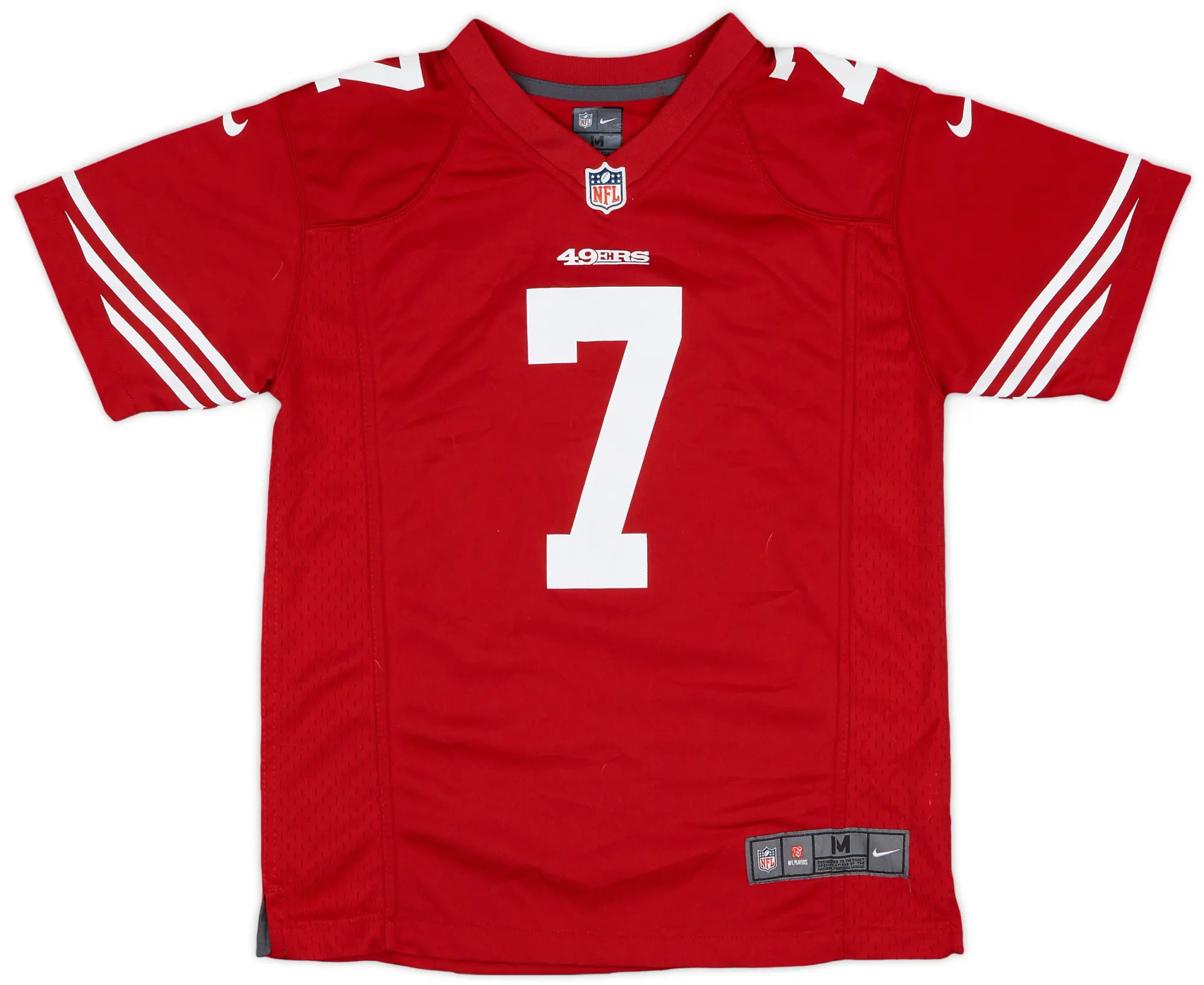 2012-16 San Francisco 49ers Kaepernick #7 Nike Game Home Jersey - 9/10 - (M.Boys)