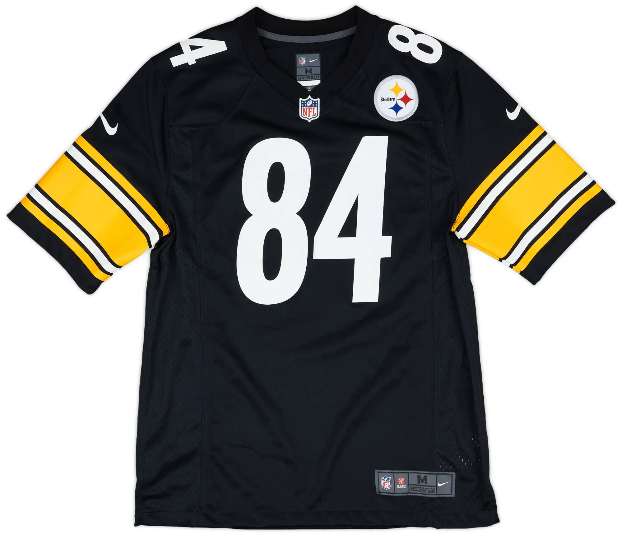 2012-18 Pittsburgh Steelers Brown #84 Nike Game Home Jersey - 8/10 - (M)