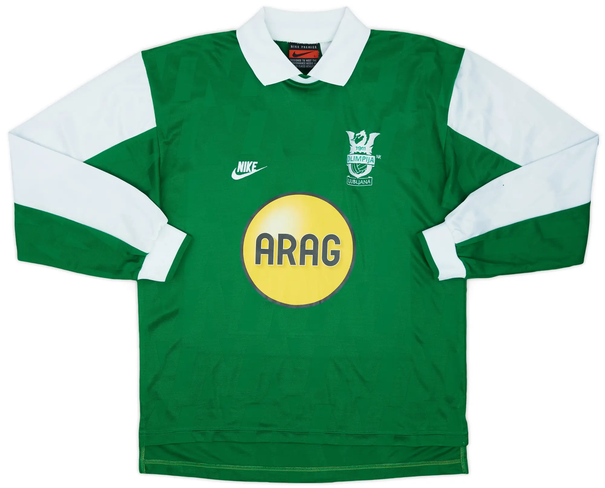 1995-96 Olimpija Ljubljana Home L/S Shirt - 8/10 - (L)