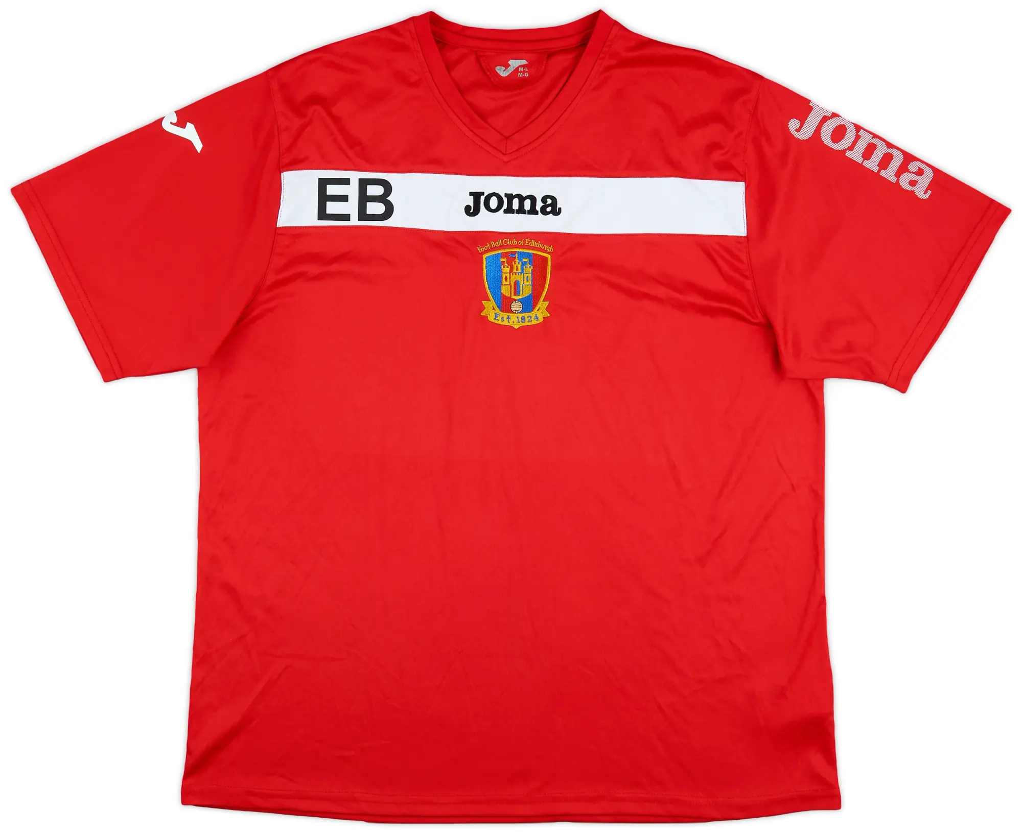 2000s Foot-Ball Club of Edinburgh Joma Staff Issue Training Shirt 'EB' - 9/10 - (M/L)