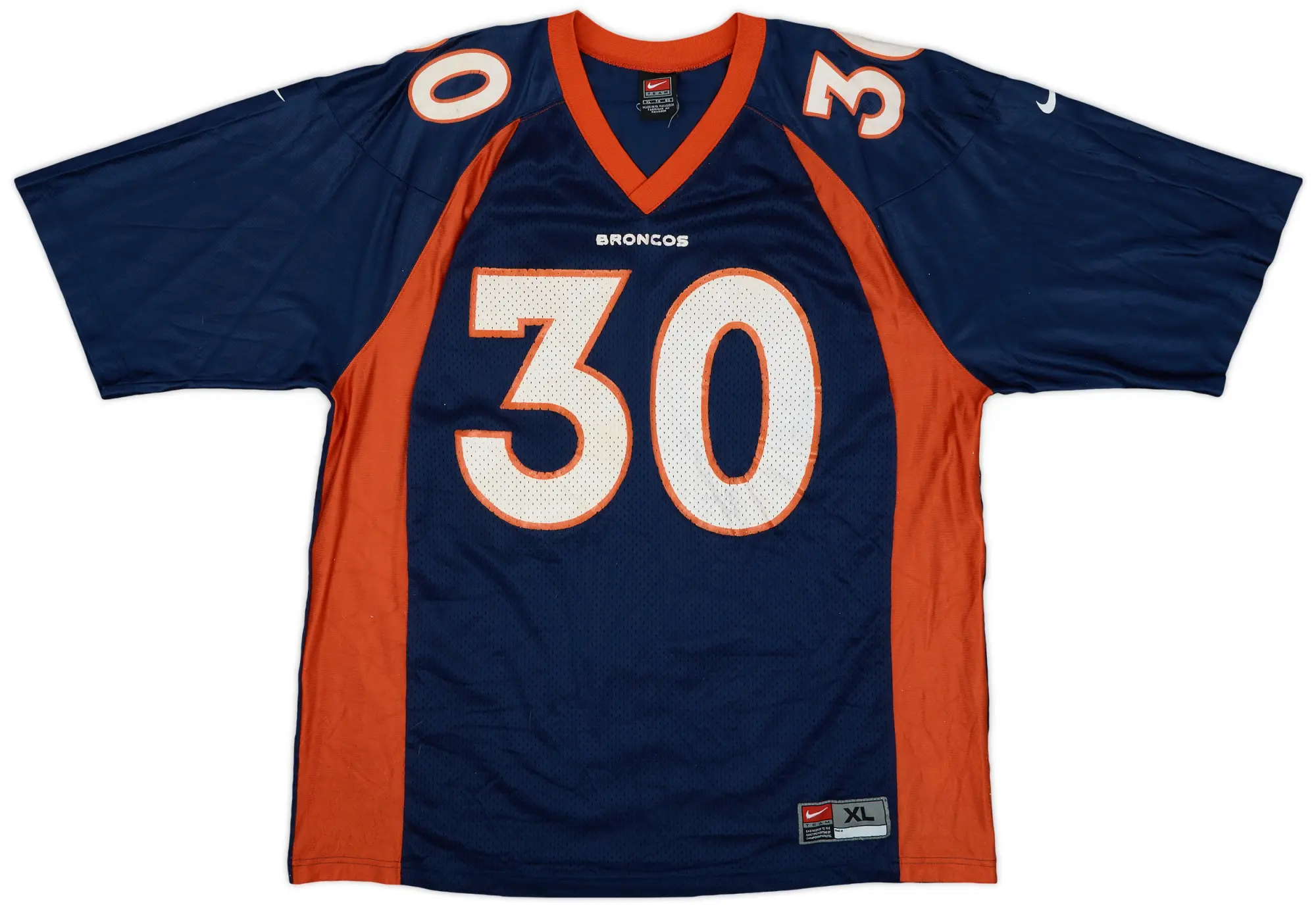 1997-00 Denver Broncos Davis #30 Nike Home Jersey - 6/10 - (XL)