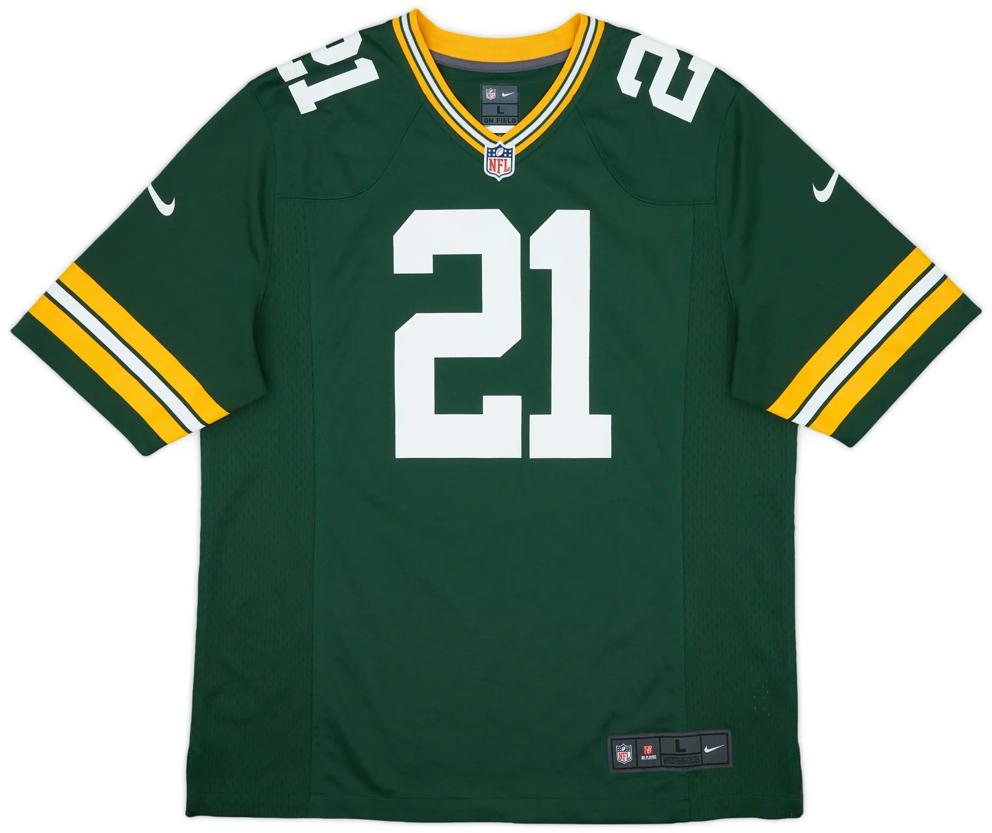 2012 Green Bay Packers Woodson #21 Nike Game Home Jersey - 8/10 - (L)