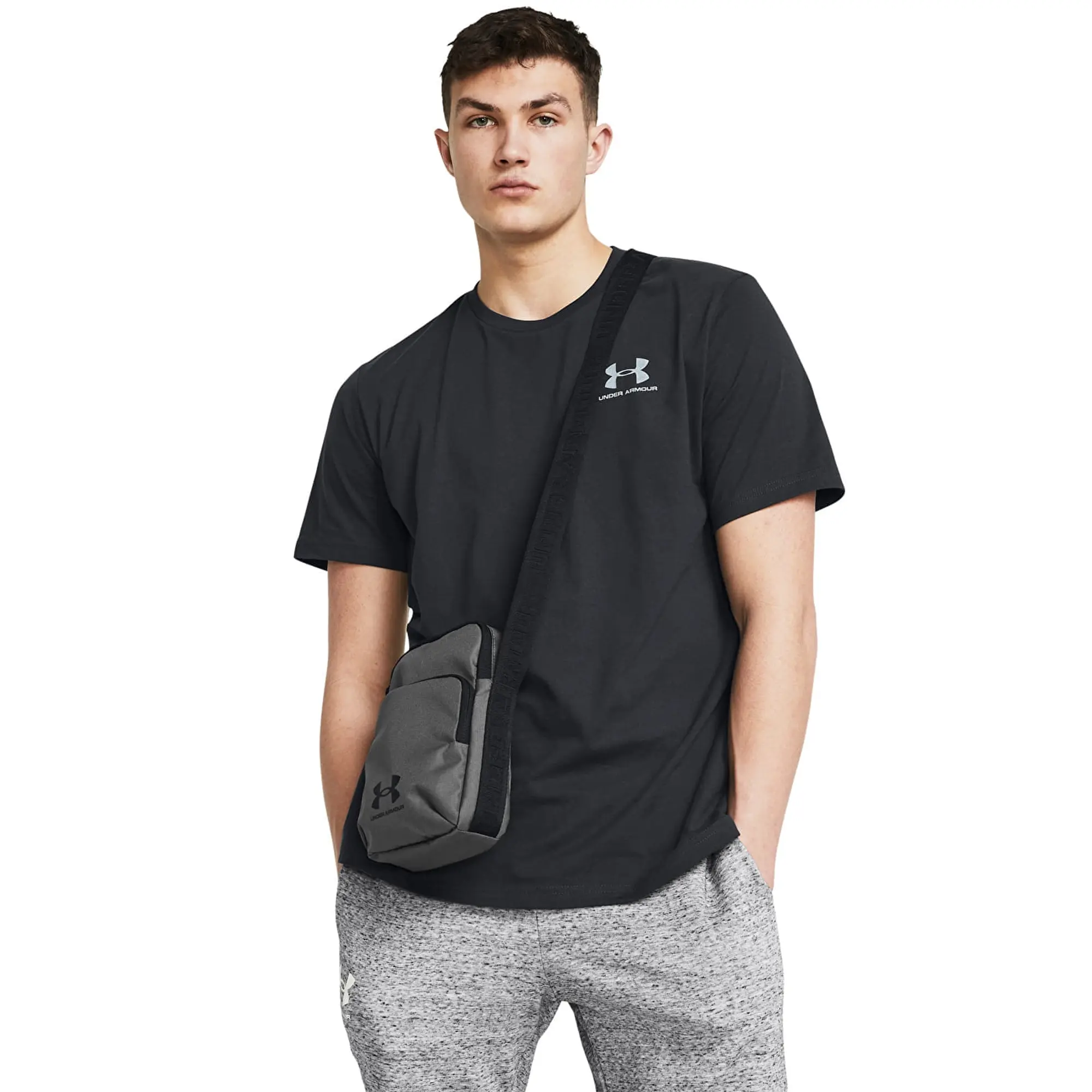 Bag Under Armour Sportstyle Lite Crossbody Castlerock/ Black/ Black Universal