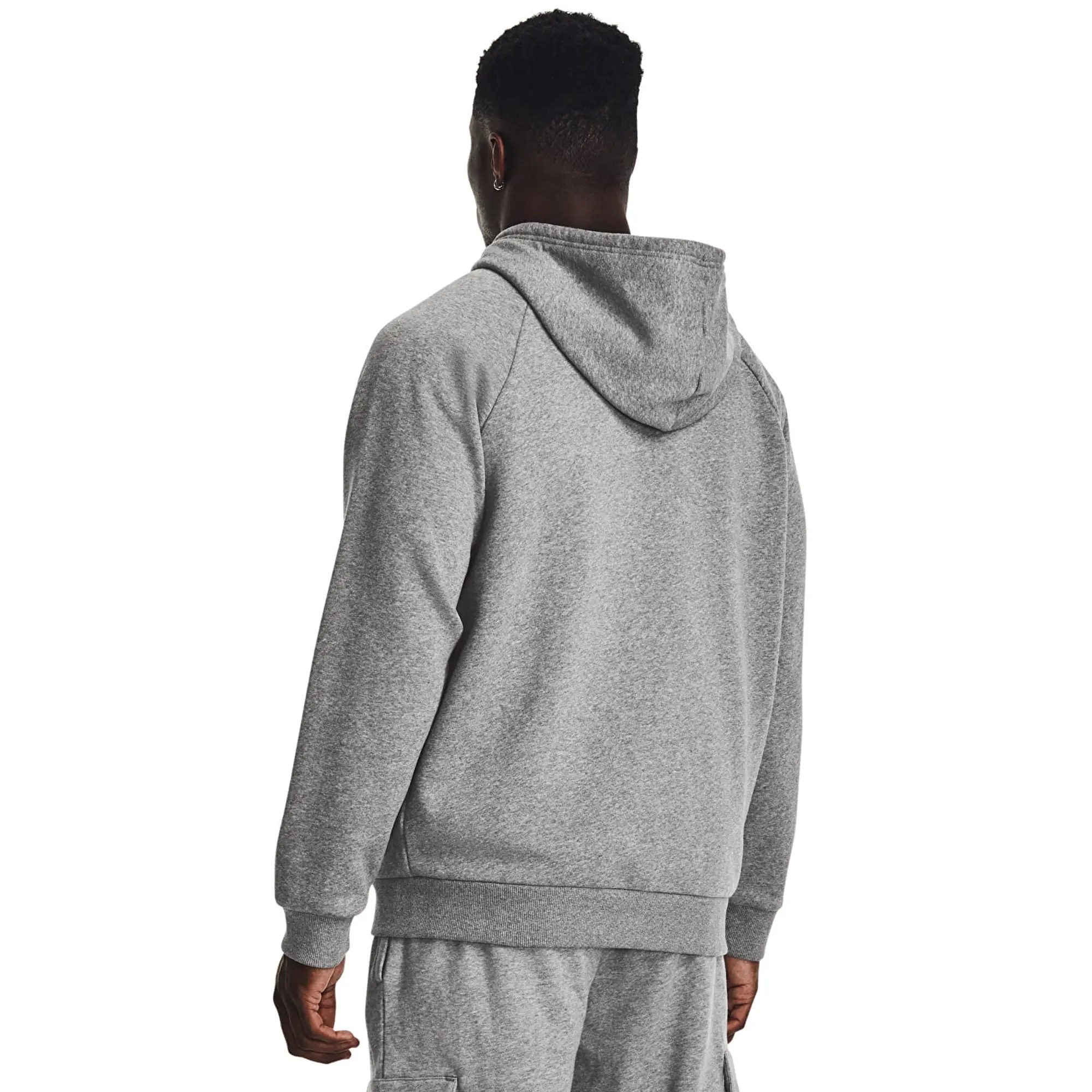 Sweatshirt Under Armour Rival Fleece Fz Hoodie Castlerock Light Heather/ White S