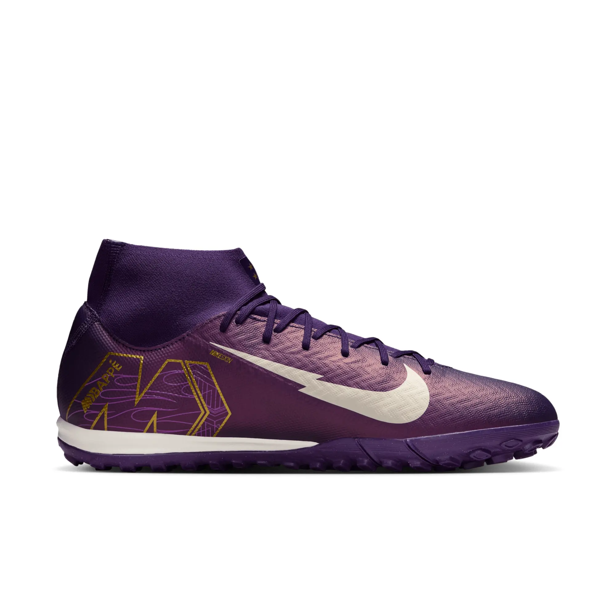 Nike Mercurial Superfly 10 Academy 'Kylian Mbappé' TF High-Top Football Shoes - Purple