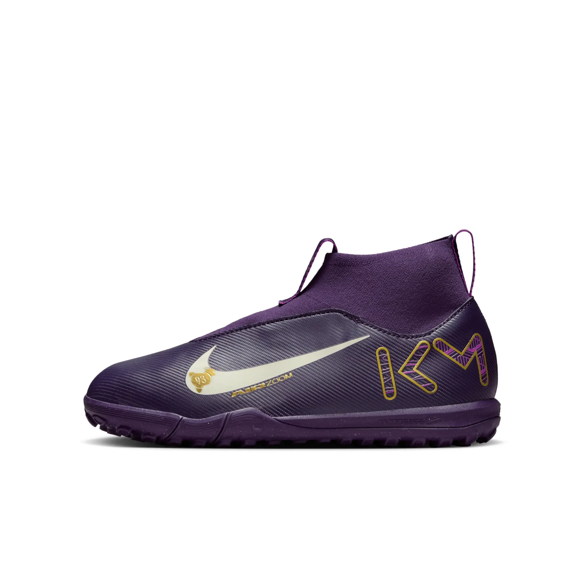 Nike Jr. Mercurial Superfly 10 Academy 'Kylian Mbappé' Older Kids' TF High-Top Football Shoes - Purple