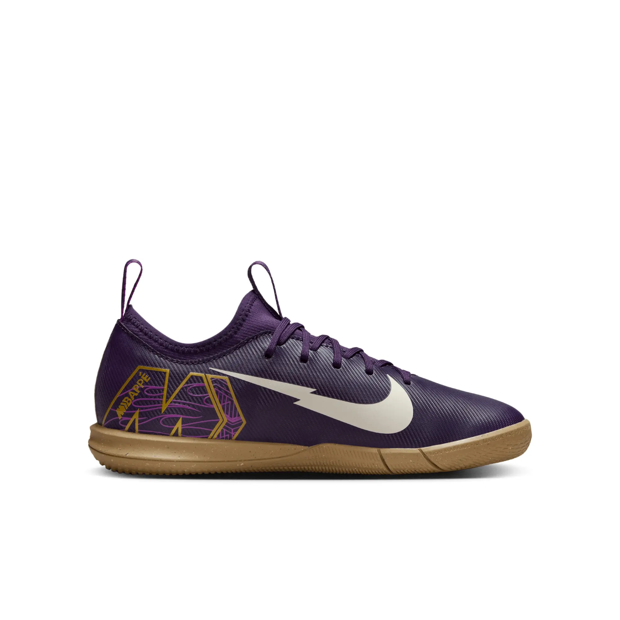 Nike Jr. Mercurial Vapor 16 Academy 'Kylian Mbappé' Older Kids' IC Low-Top Football Shoes - Purple