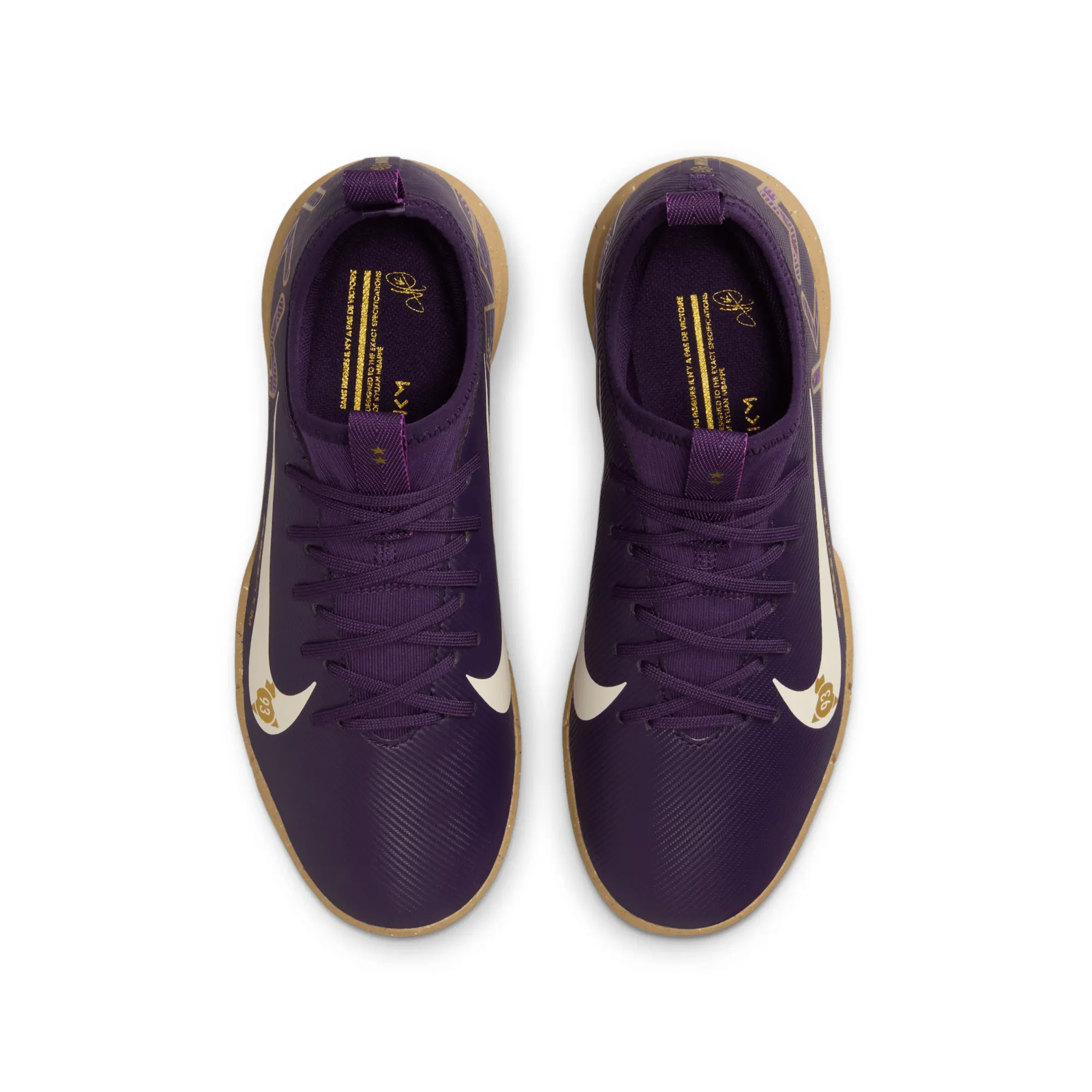 Nike Jr. Mercurial Vapor 16 Academy 'Kylian Mbappé' Older Kids' IC Low-Top Football Shoes - Purple