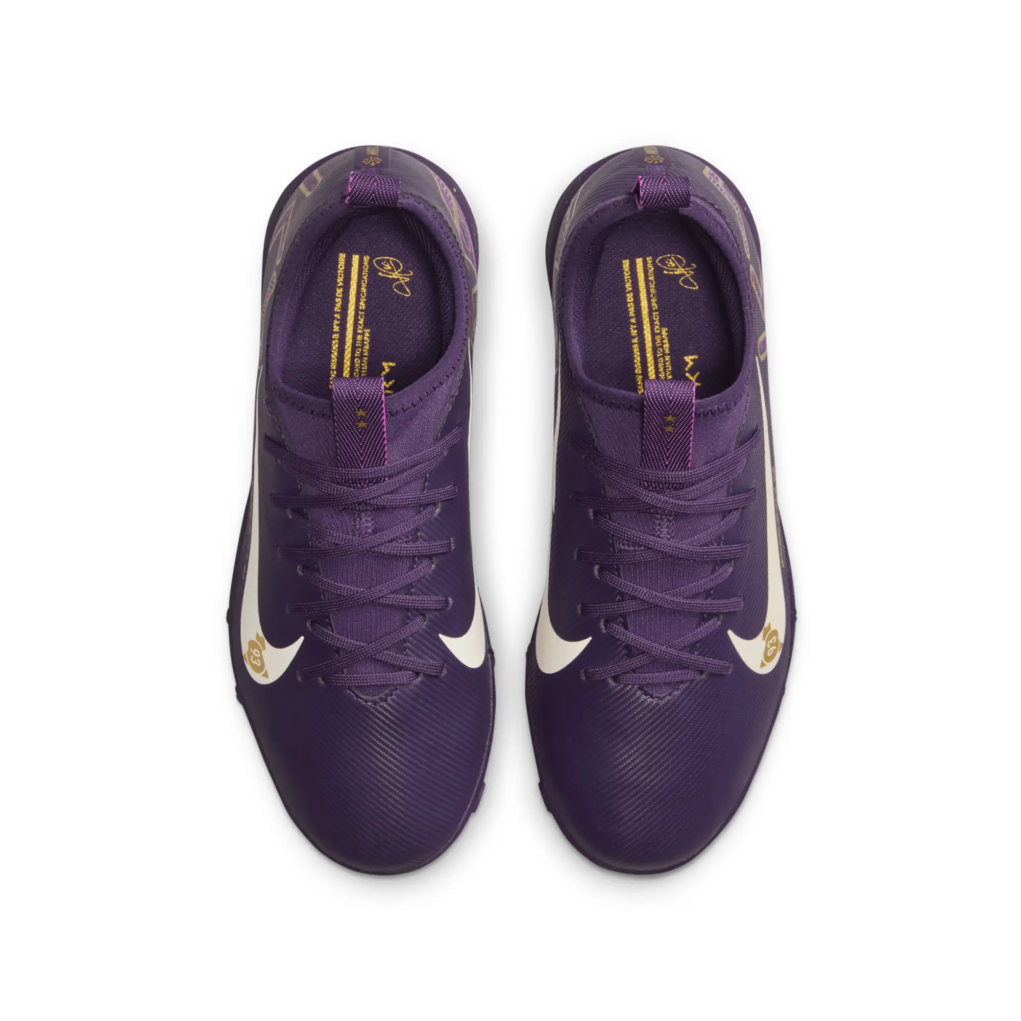 Nike Jr. Mercurial Vapor 16 Academy 'Kylian Mbappé' Older Kids' TF Low-Top Football Shoes - Purple