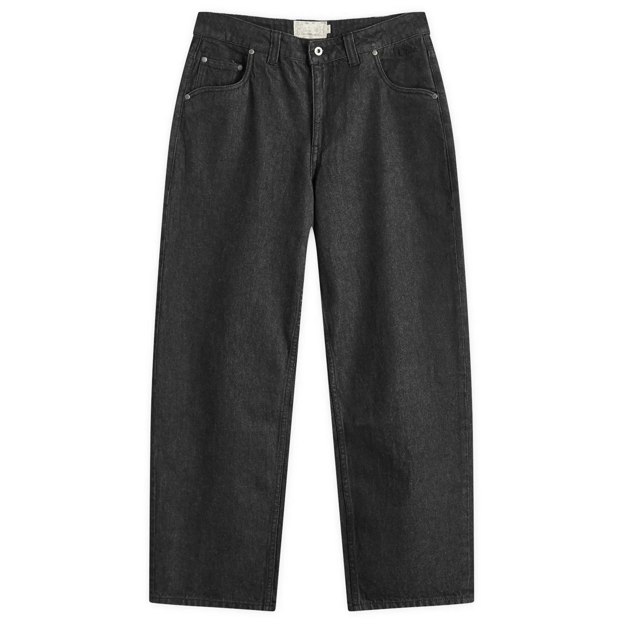 Dime Men's Classic Baggy Denim Pants Black Washed