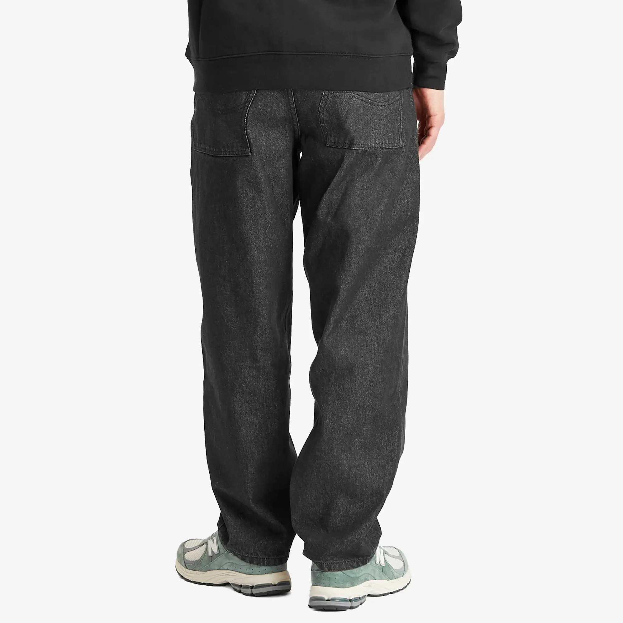 Dime Men's Classic Baggy Denim Pants Black Washed
