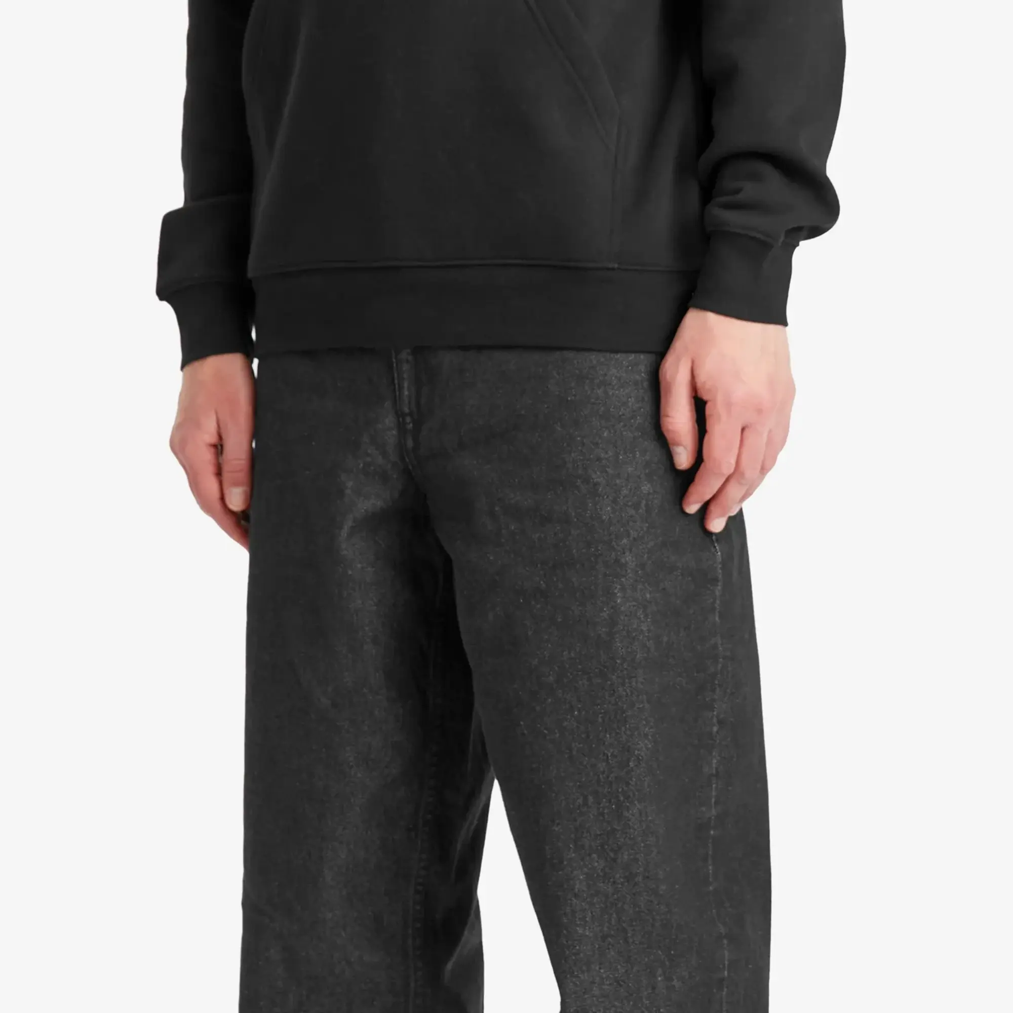 Dime Men's Classic Baggy Denim Pants Black Washed