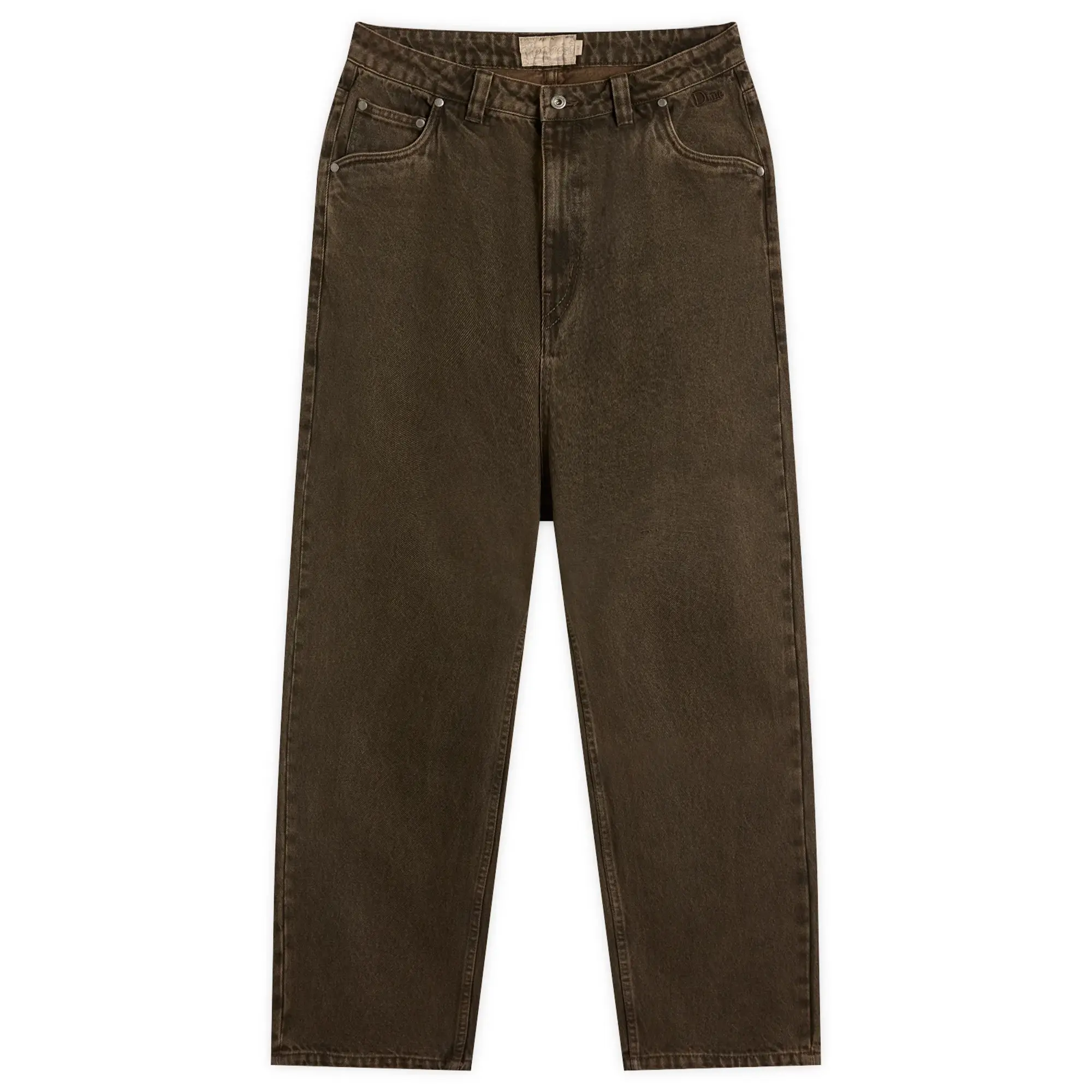 Dime Men's Classic Relaxed Denim Pants Faded Brown