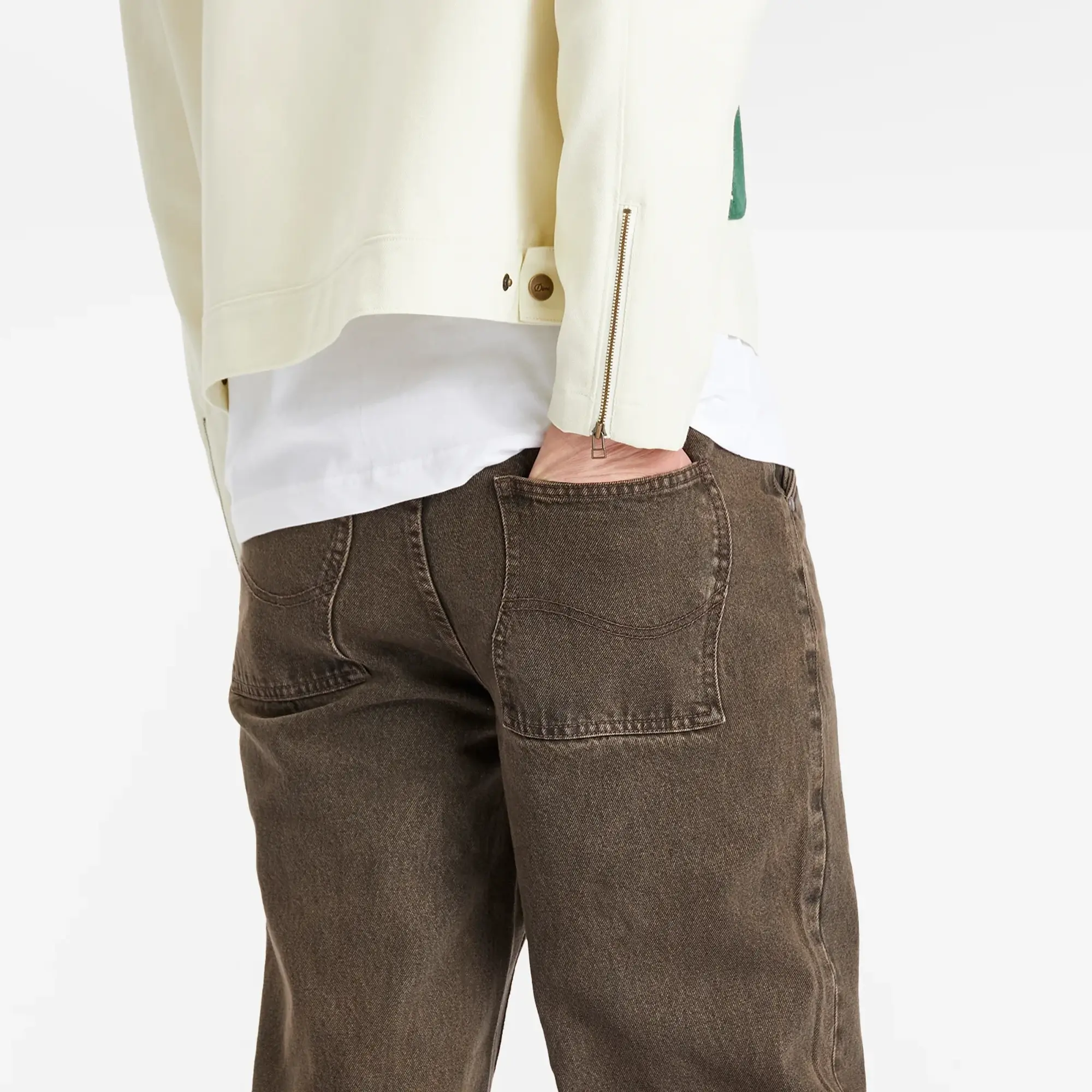 Dime Men's Classic Relaxed Denim Pants Faded Brown