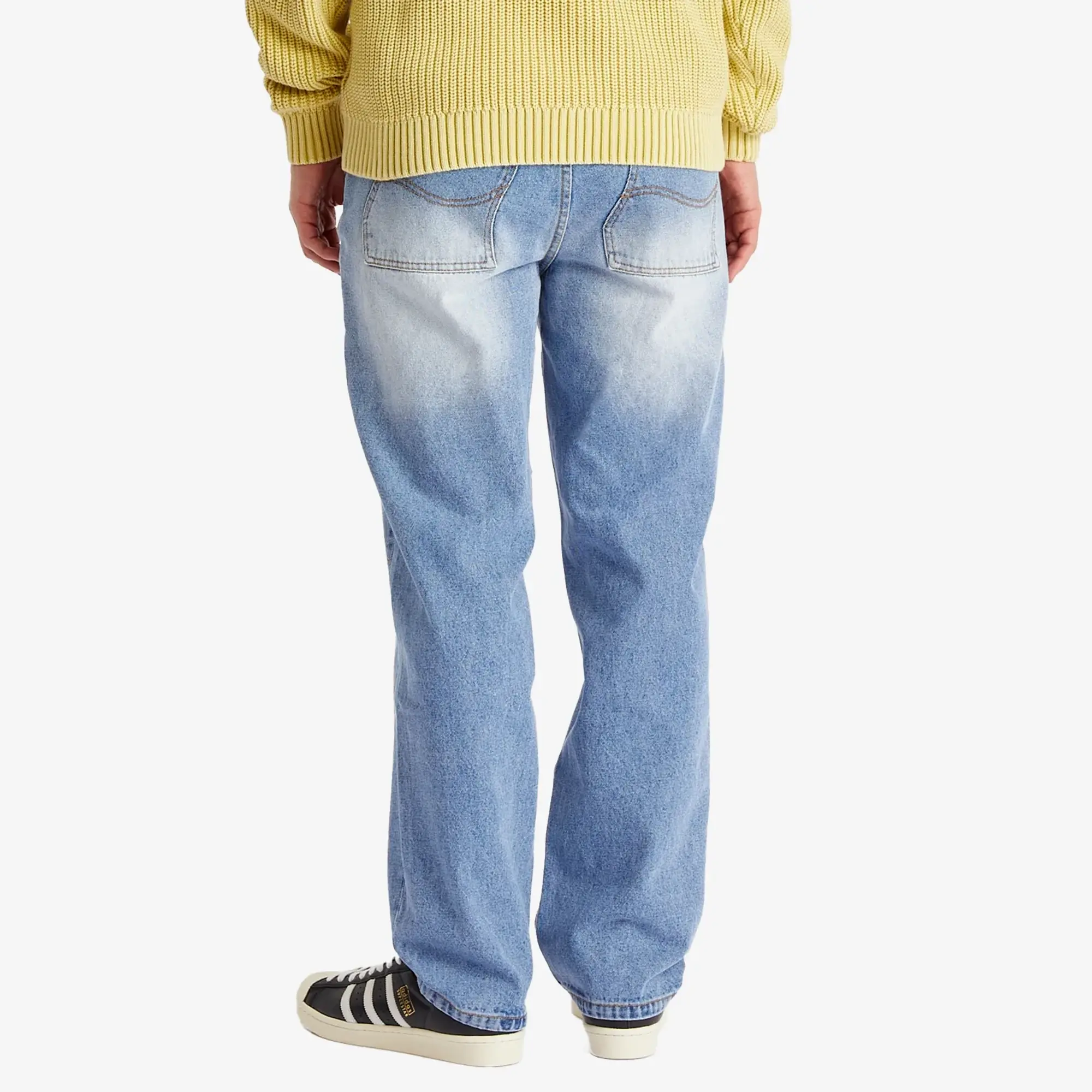 Dime Men's Classic Relaxed Denim Pants Sandblasted Blue