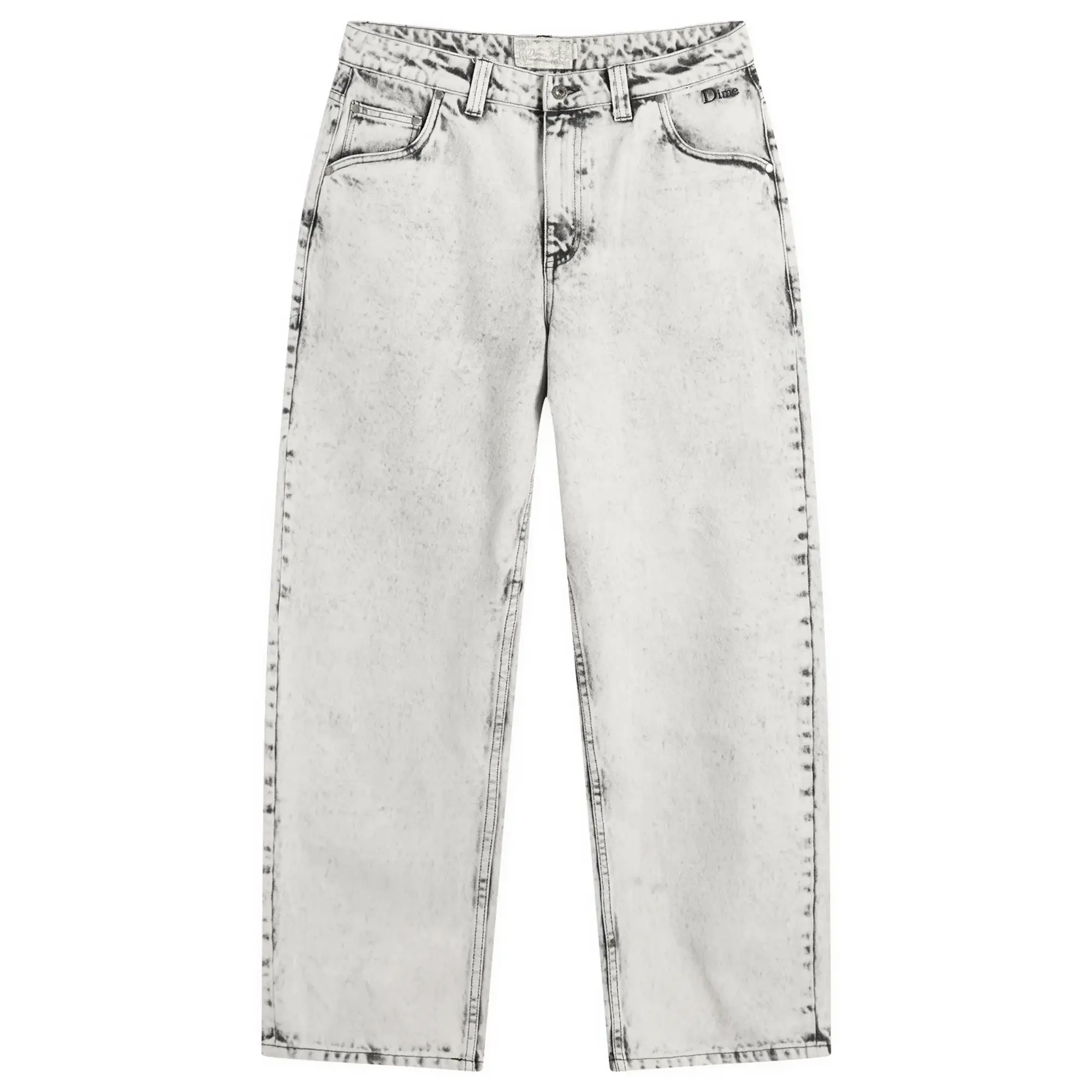 Dime Men's Classic Baggy Denim Pants Smoke White