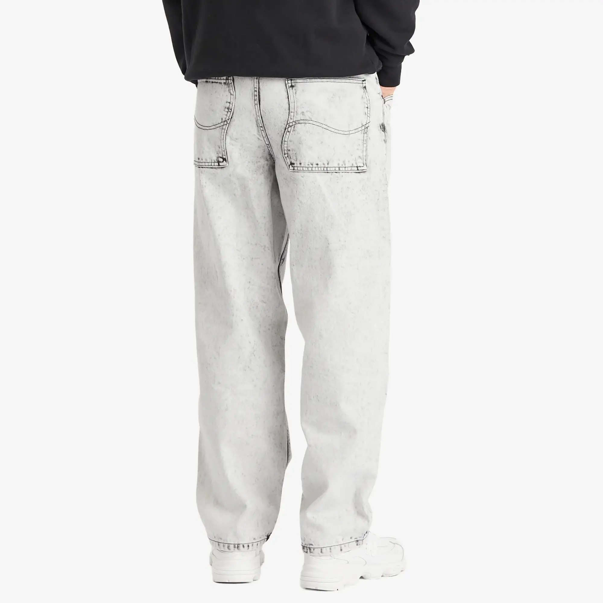 Dime Men's Classic Baggy Denim Pants Smoke White
