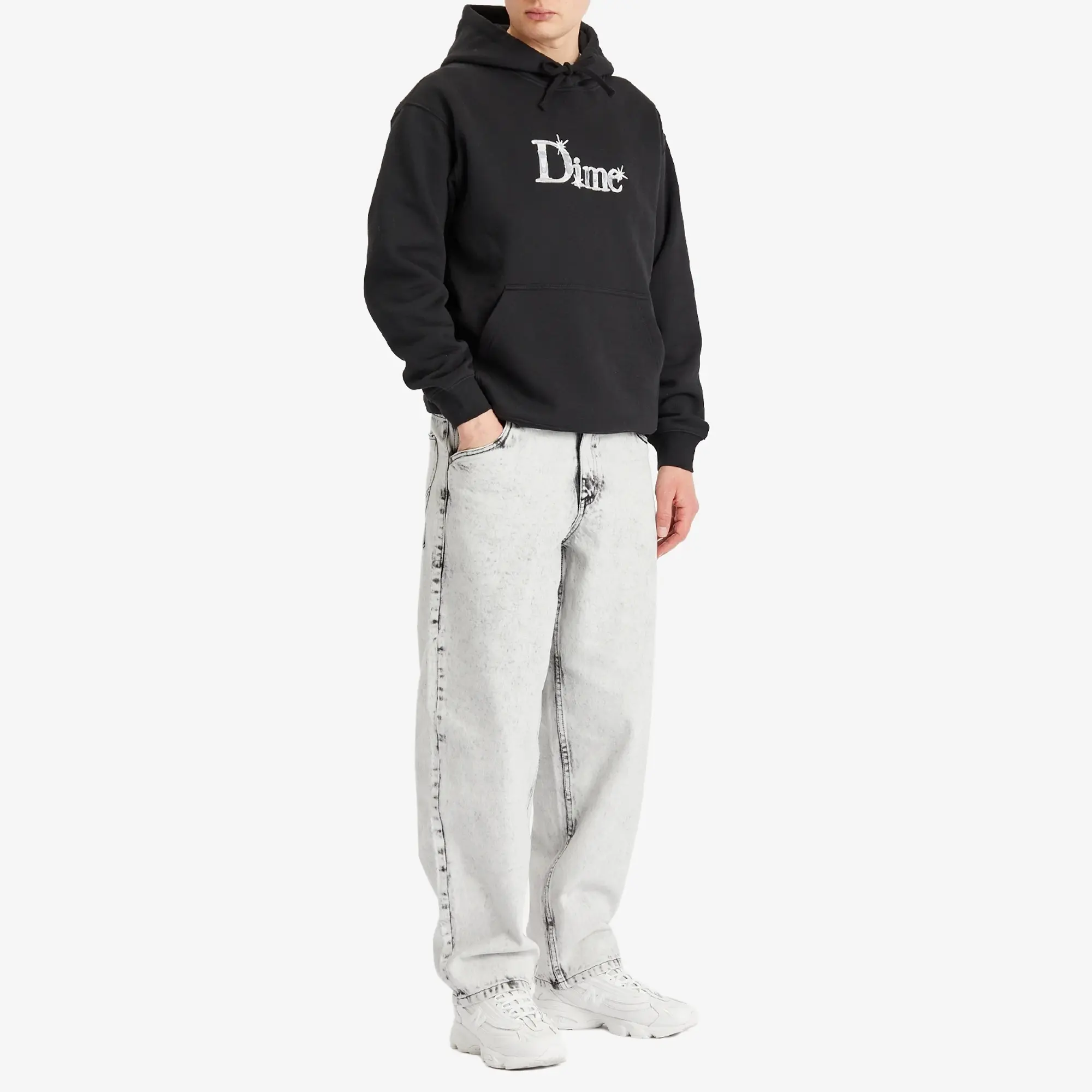 Dime Men's Classic Baggy Denim Pants Smoke White